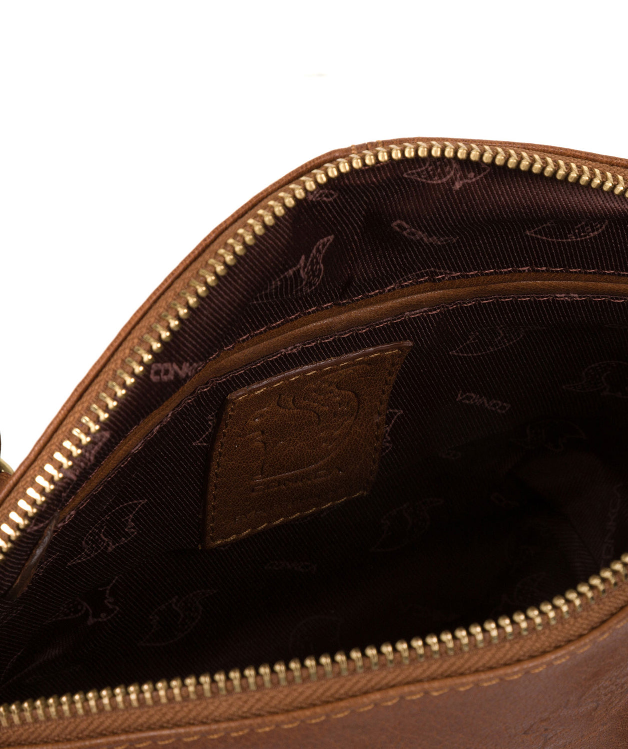 'Wym' Dark Tan Leather Cross Body Bag Pure Luxuries London