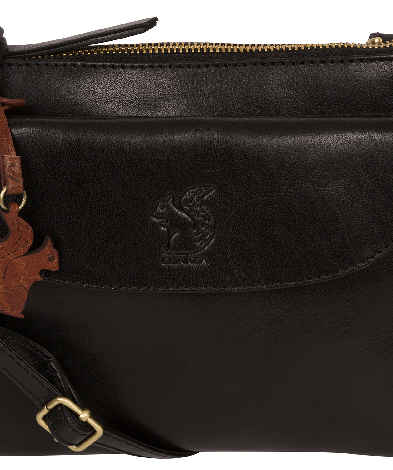 'Tillie' Black Leather Cross Body Bag