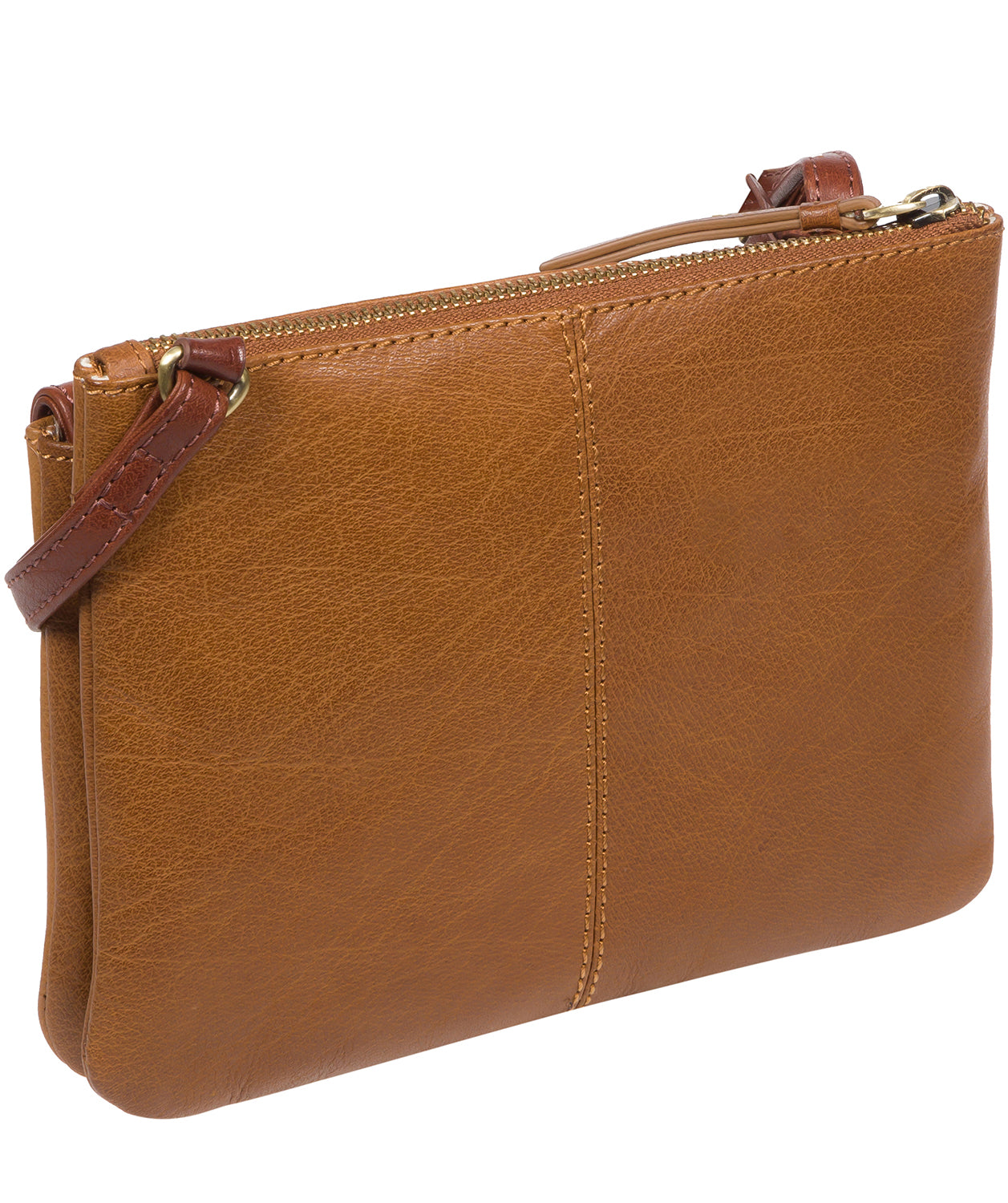 'Tillie' Dark Tan & Conker Brown Leather Cross Body Bag