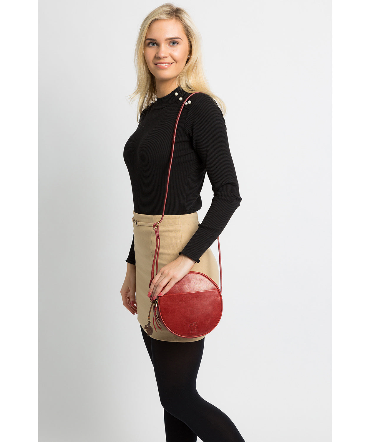 'Rolla' Chilli Pepper Leather Cross Body Bag image 2