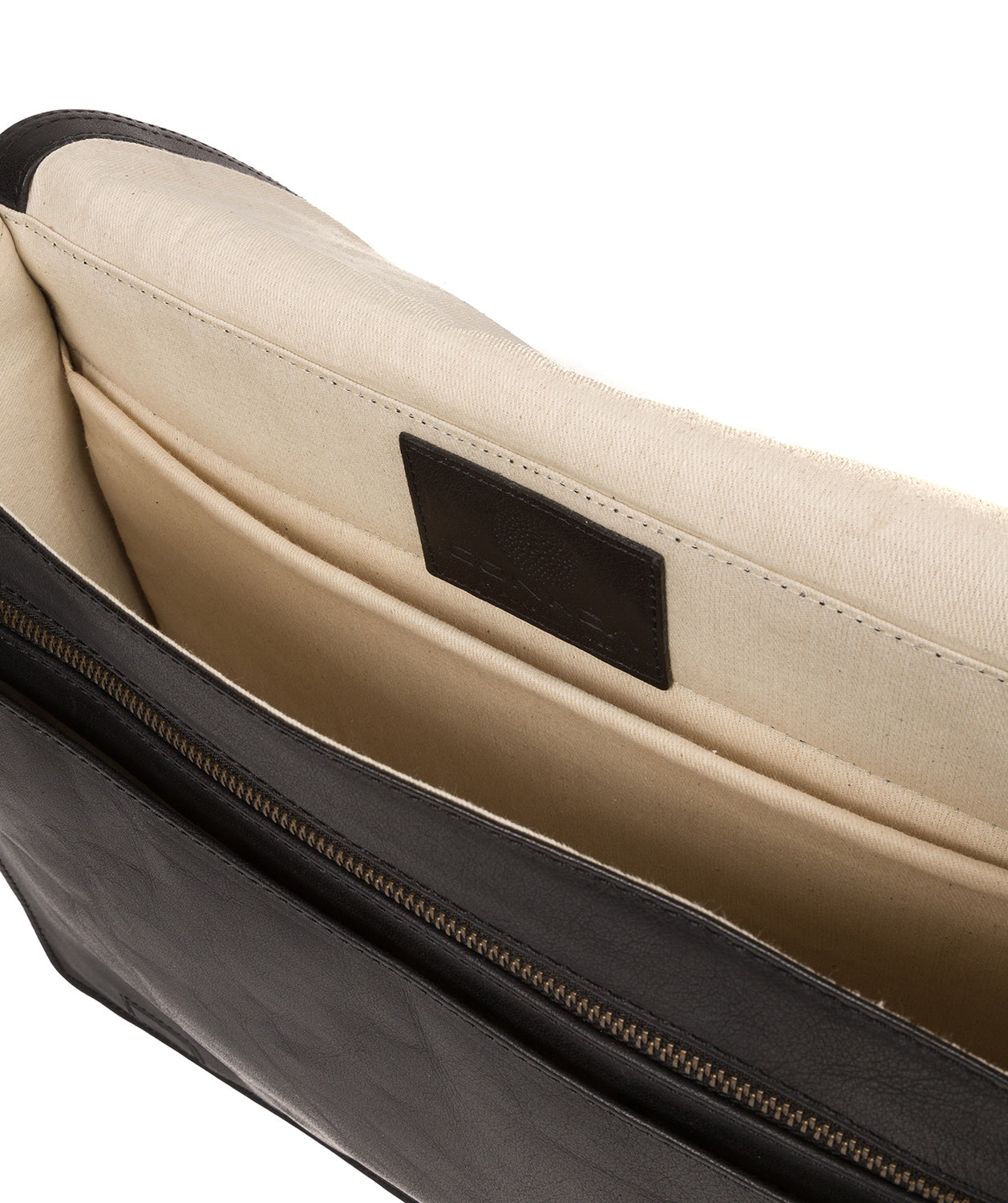 'Zico' Black Leather Messenger Bag image 4