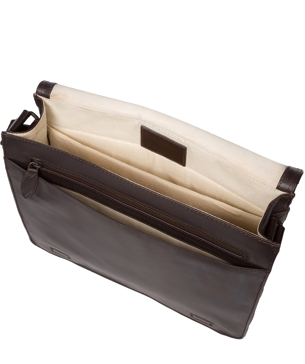 'Zico' Dark Brown Leather Messenger Bag