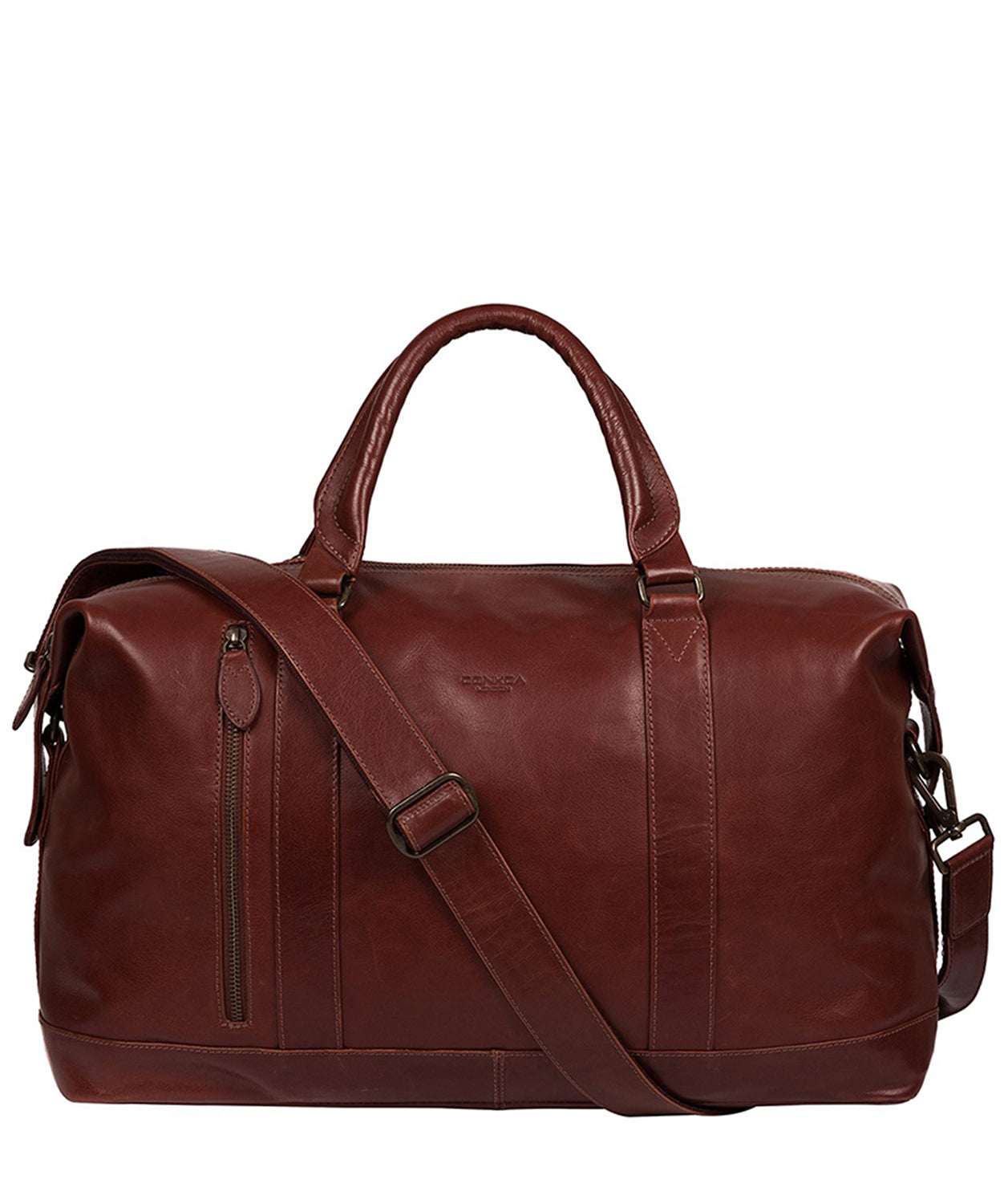 'Rivellino' Conker Brown Leather Holdall