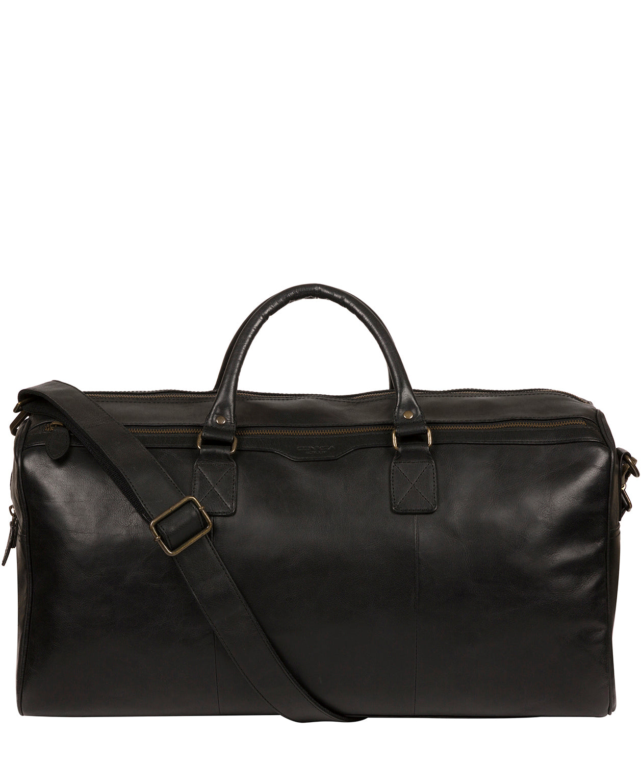 'Edu' Black Leather Holdall image 1