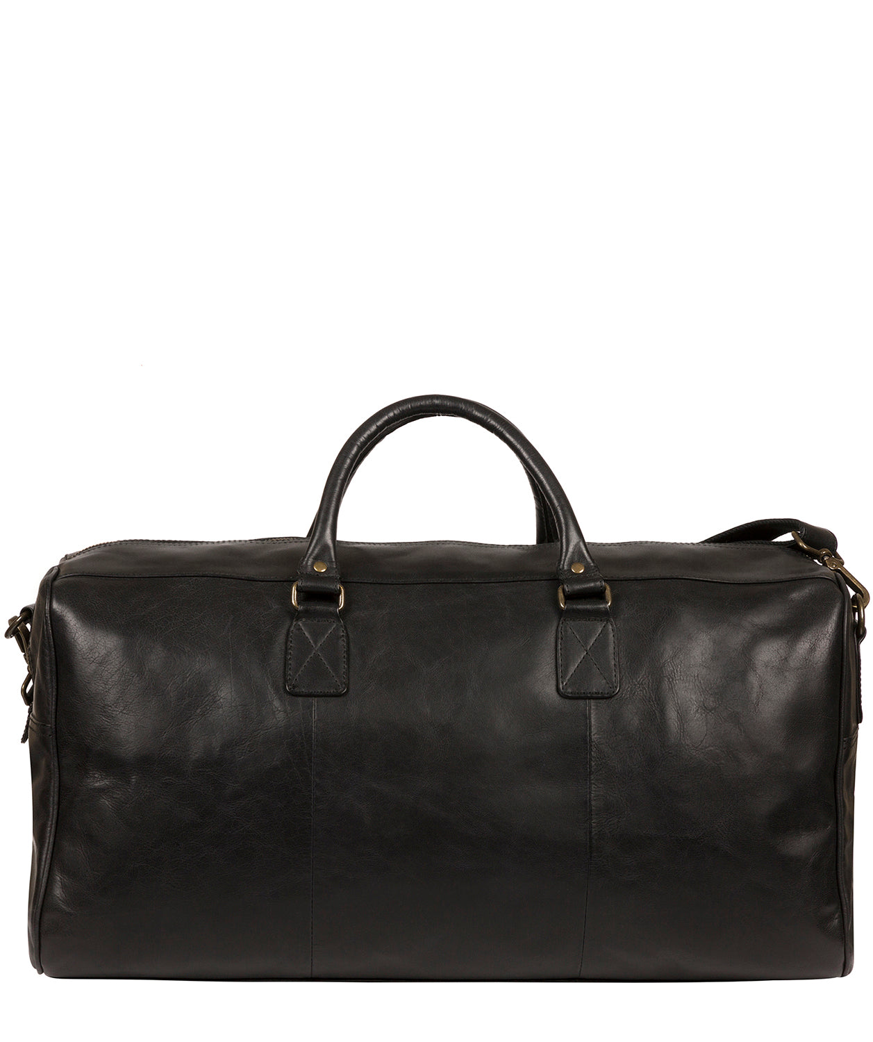 'Edu' Black Leather Holdall image 3