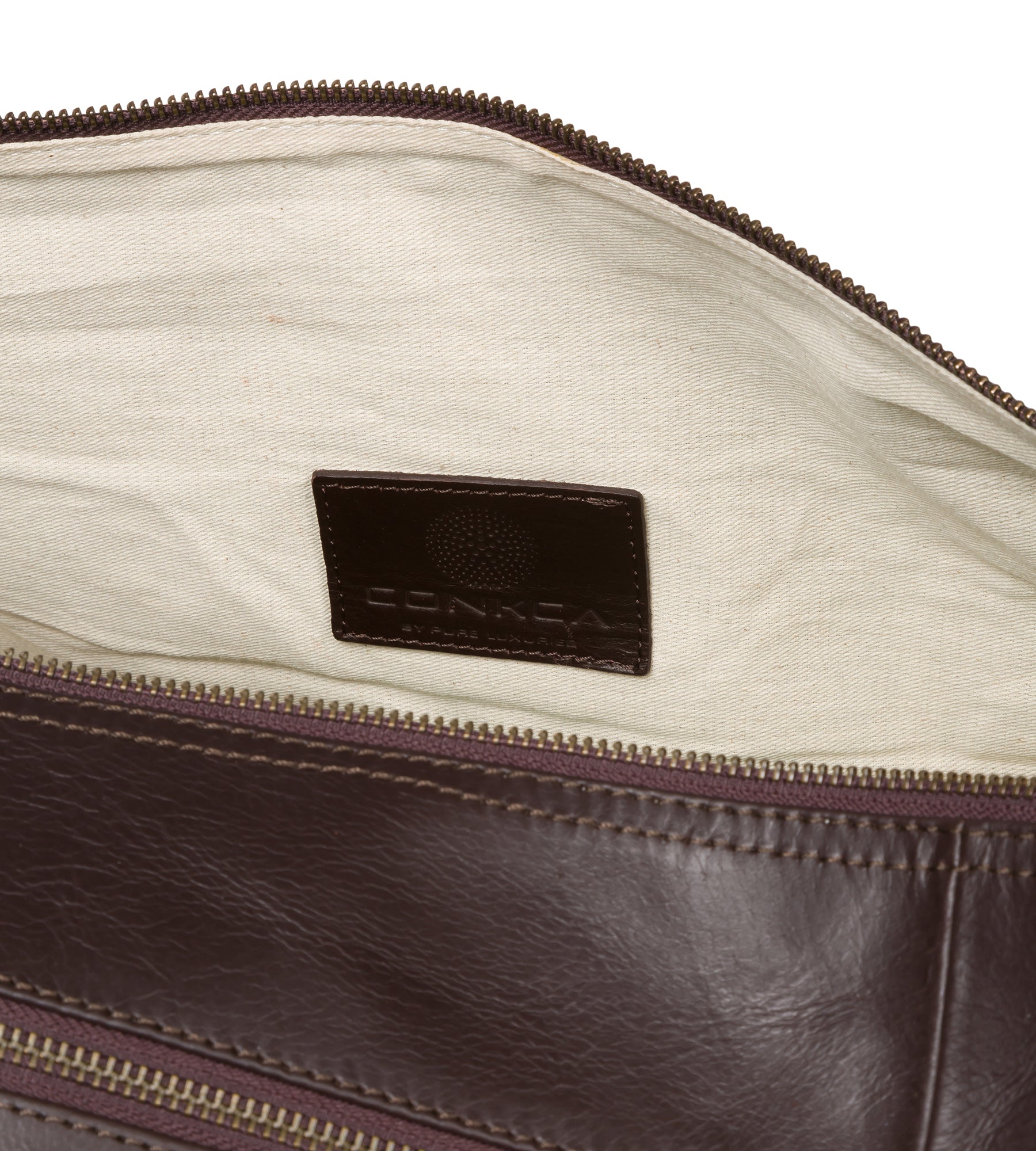 'Edu' Dark Brown Leather Holdall