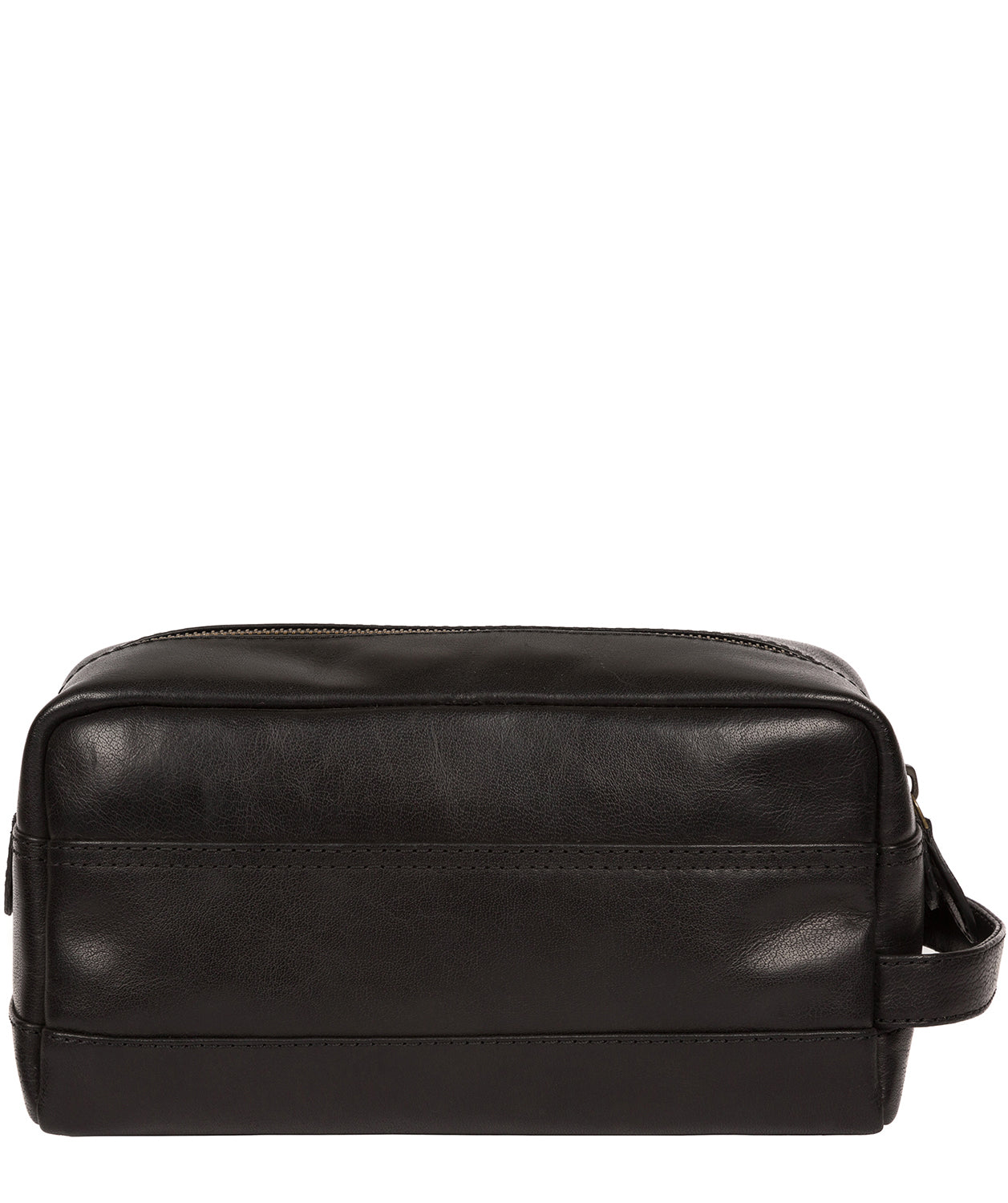 'Careca' Black Leather Washbag image 3