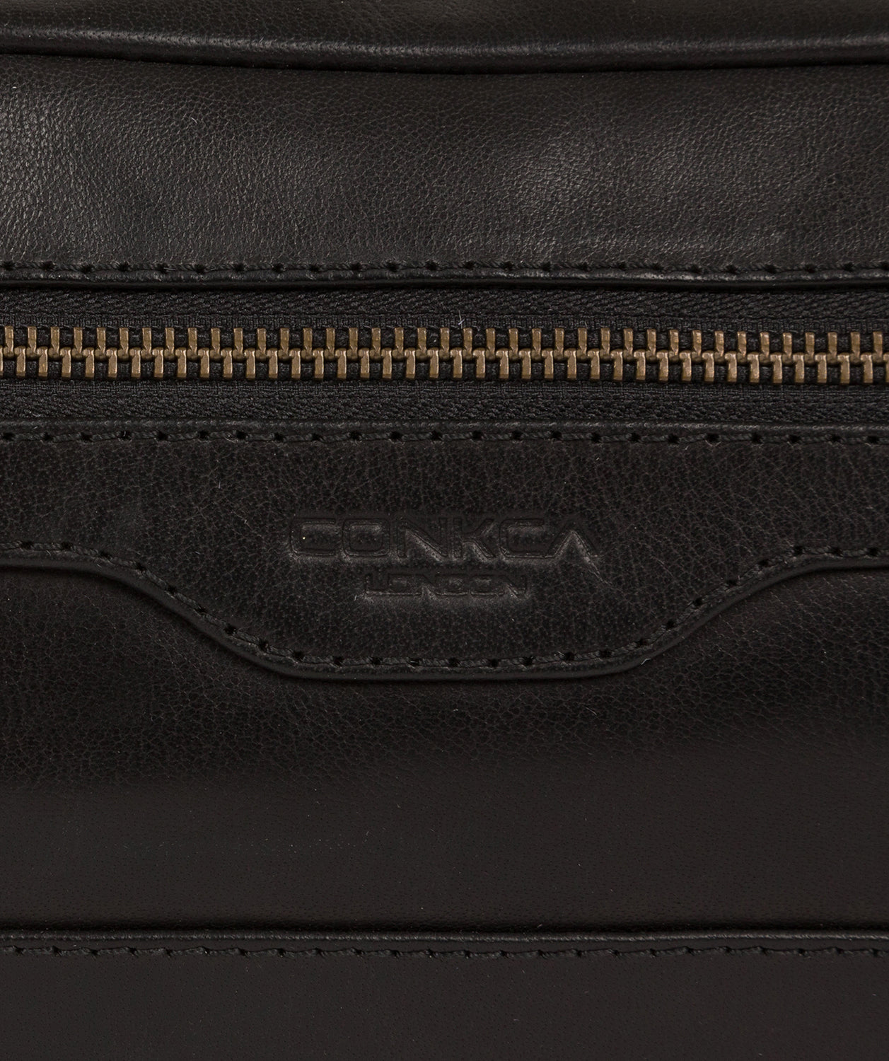 'Careca' Black Leather Washbag Pure Luxuries London