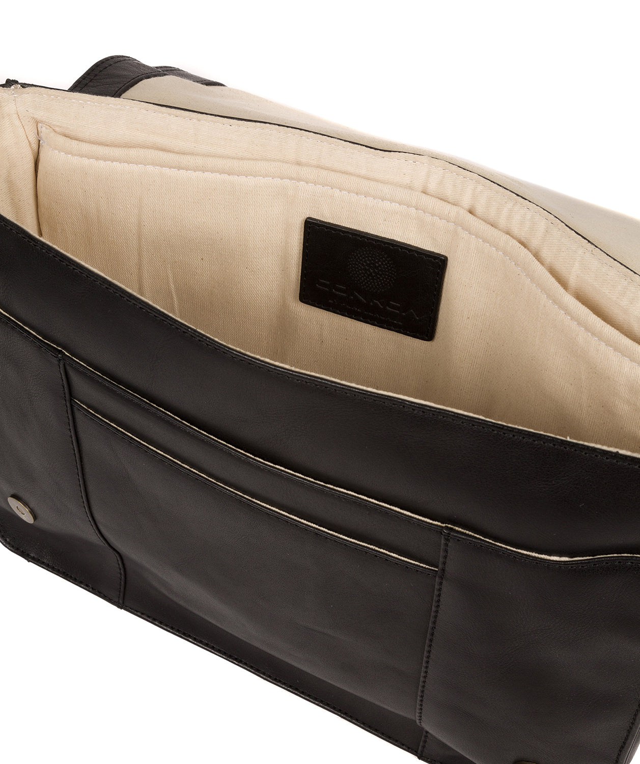 'Zagallo' Black Leather Messenger Bag image 4