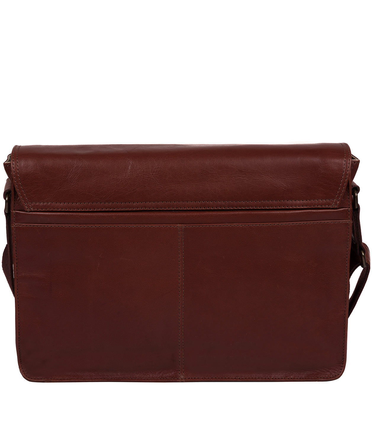 'Zagallo' Conker Brown Leather Messenger Bag