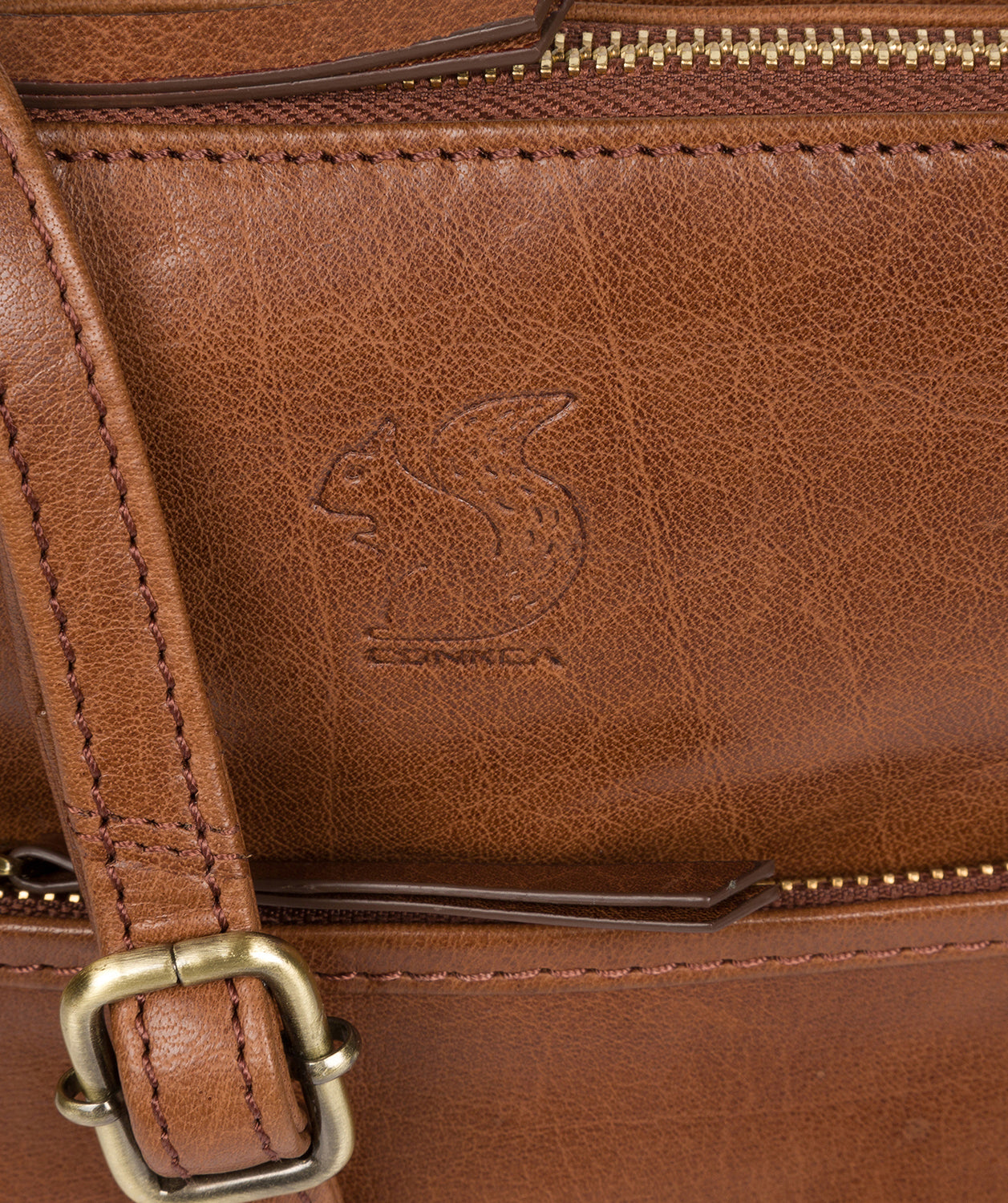 'Fernandez' Conker Brown Leather Cross Body Bag