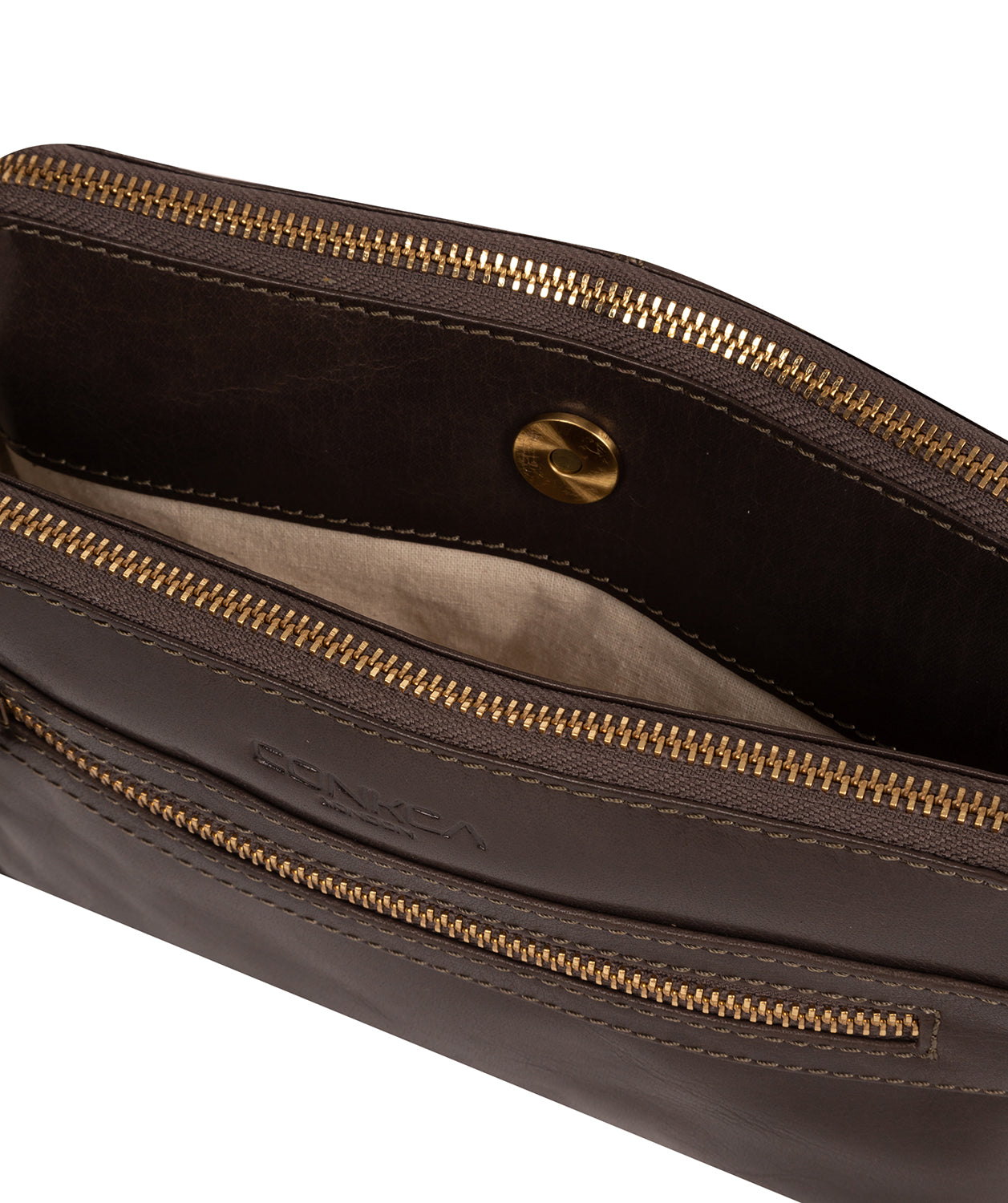 'Drew' Sate Leather Cross Body Bag