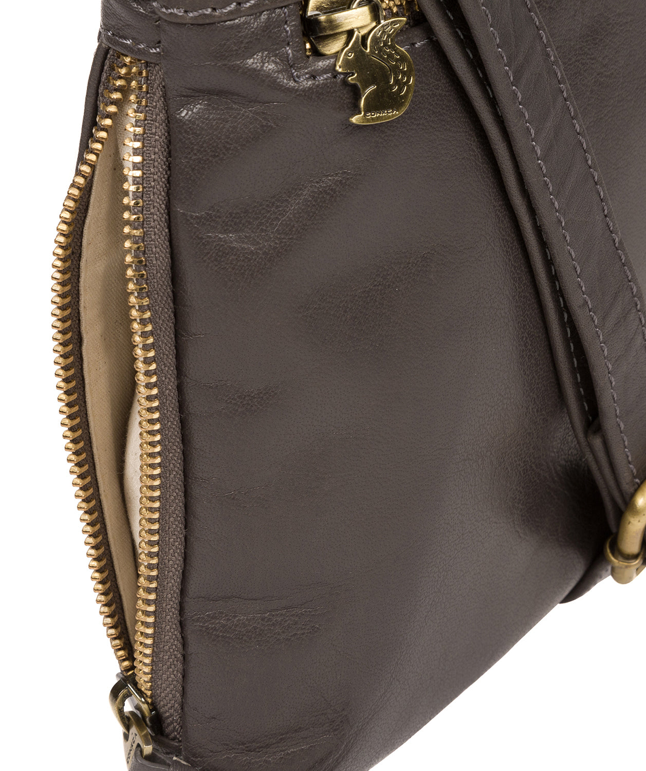 'Yayoi' Slate Leather Cross Body Bag Pure Luxuries London