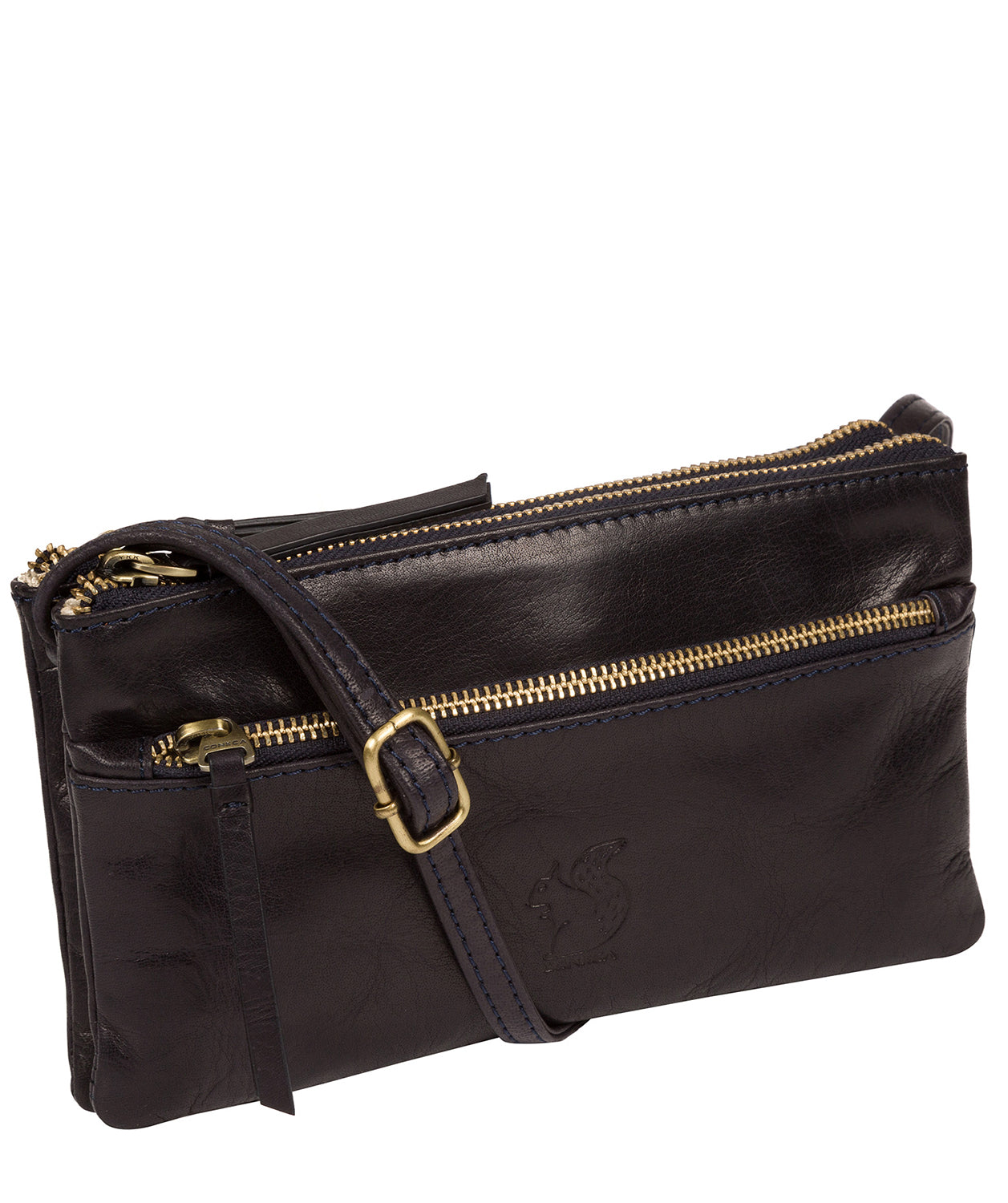 'Carrilo' Navy Leather Cross Body Bag image 5