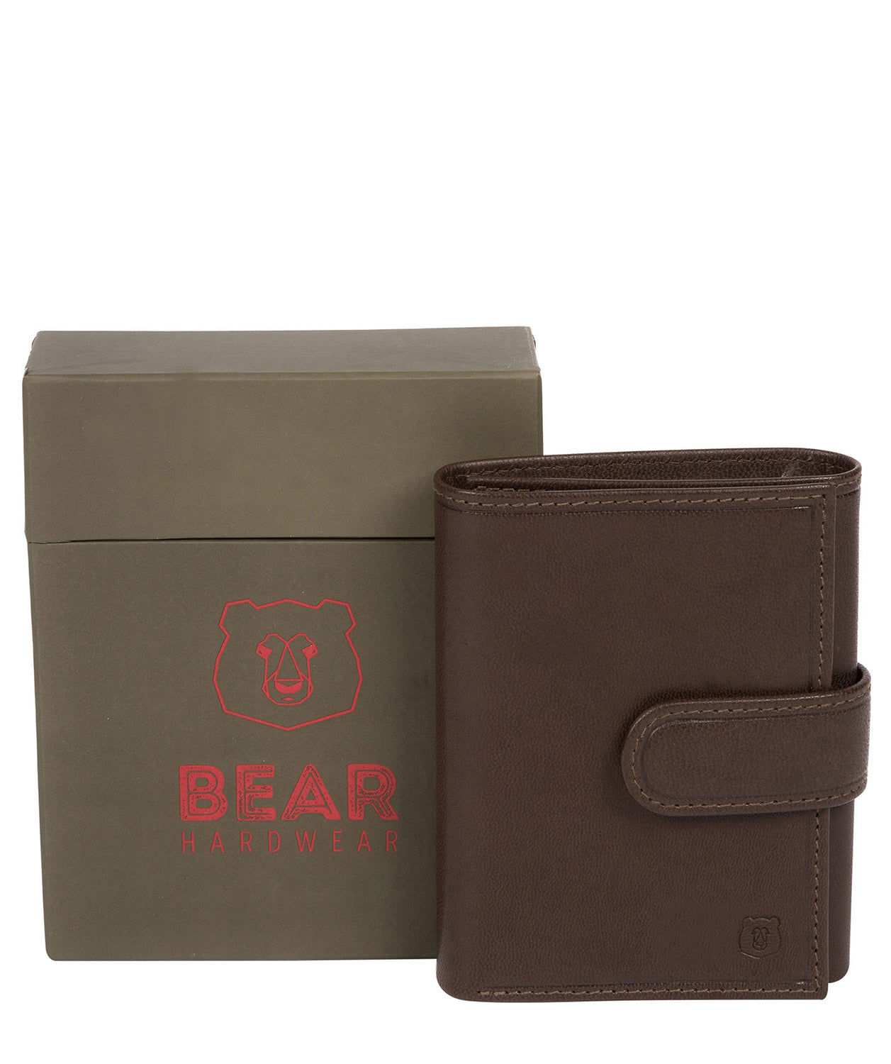 'Aalto' Dark Brown Leather Tri-Fold Wallet Pure Luxuries London
