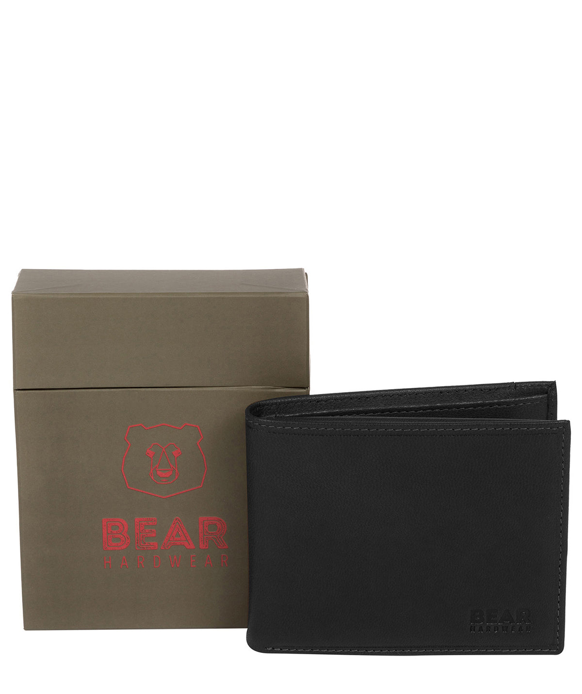'Grid' Black Leather Bi-Fold Wallet image 5
