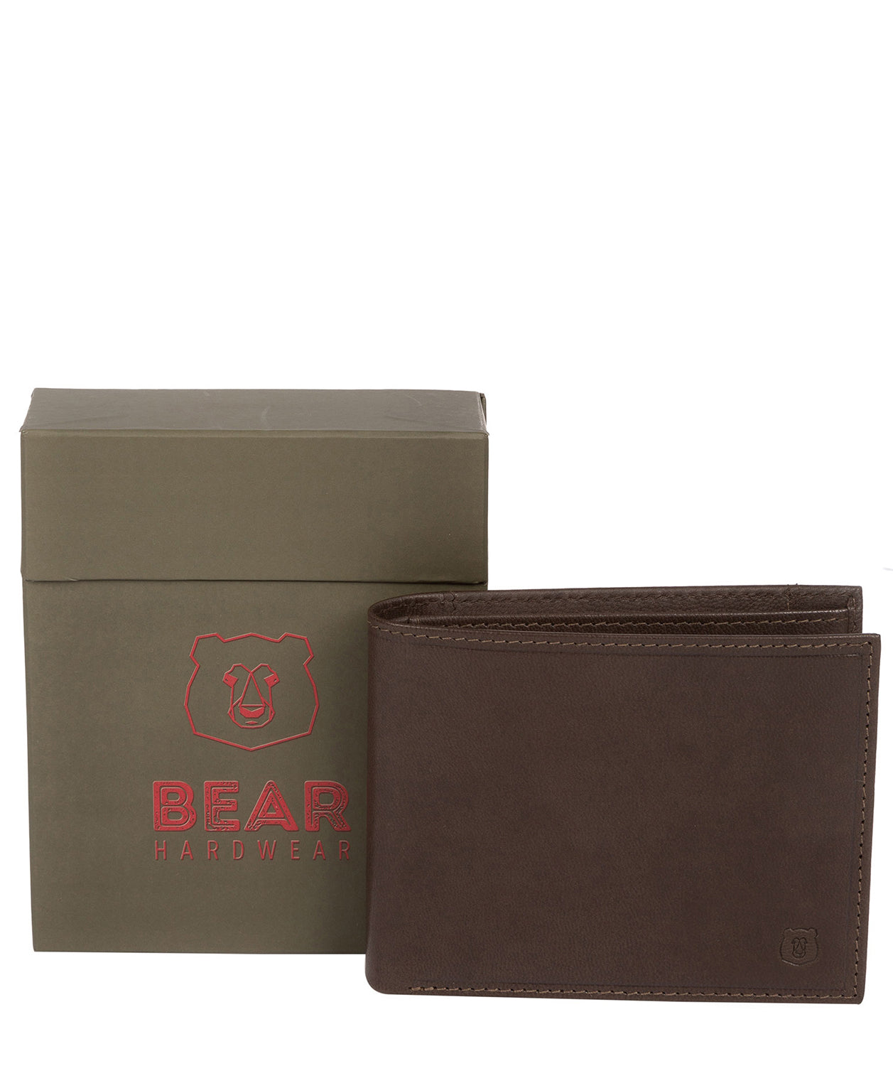 'Thor' Dark Brown Leather Bi-Fold Wallet Pure Luxuries London