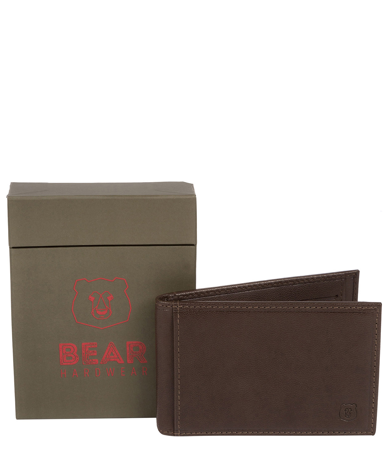 'Heidrun' Dark Brown Leather Bi-Fold Card Holder image 4