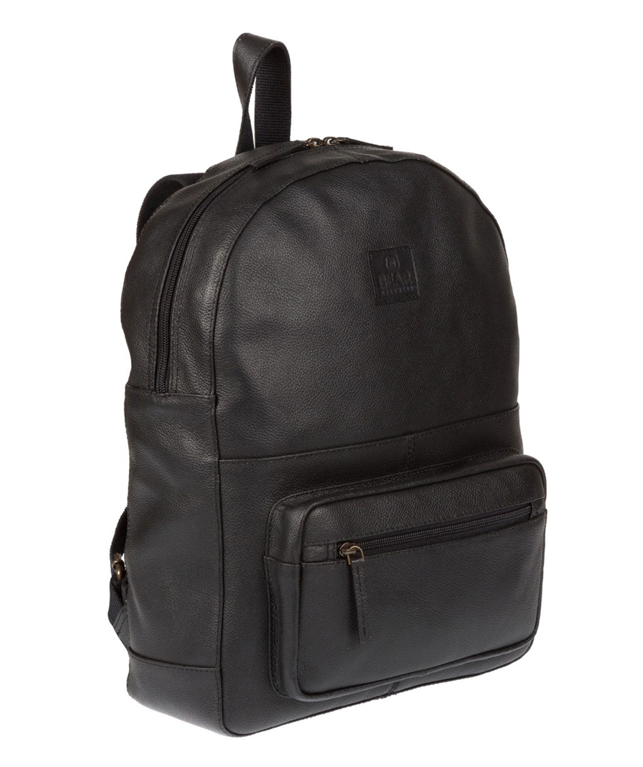 'Willow' Black Leather Backpack