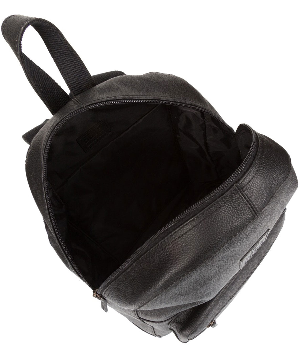 'Willow' Black Leather Backpack
