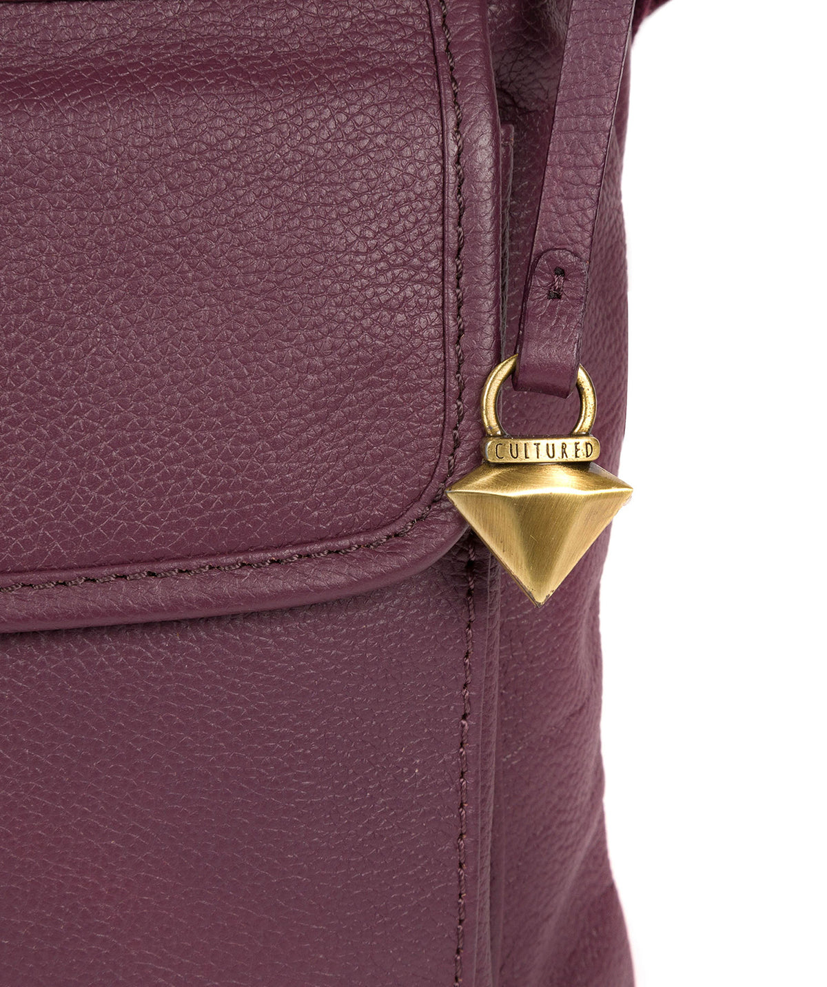 'Elva' Fig Leather Cross Body Bag image 5