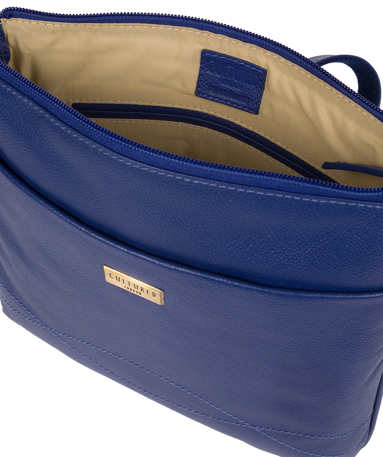 'Gianna' Mazarine Blue Leather Cross Body Bag image 4