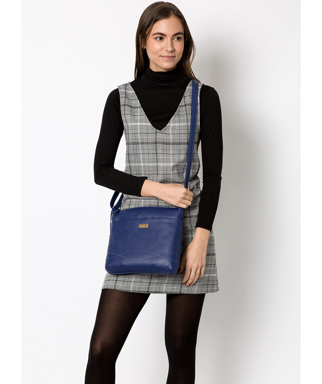 'Gianna' Mazarine Blue Leather Cross Body Bag image 2