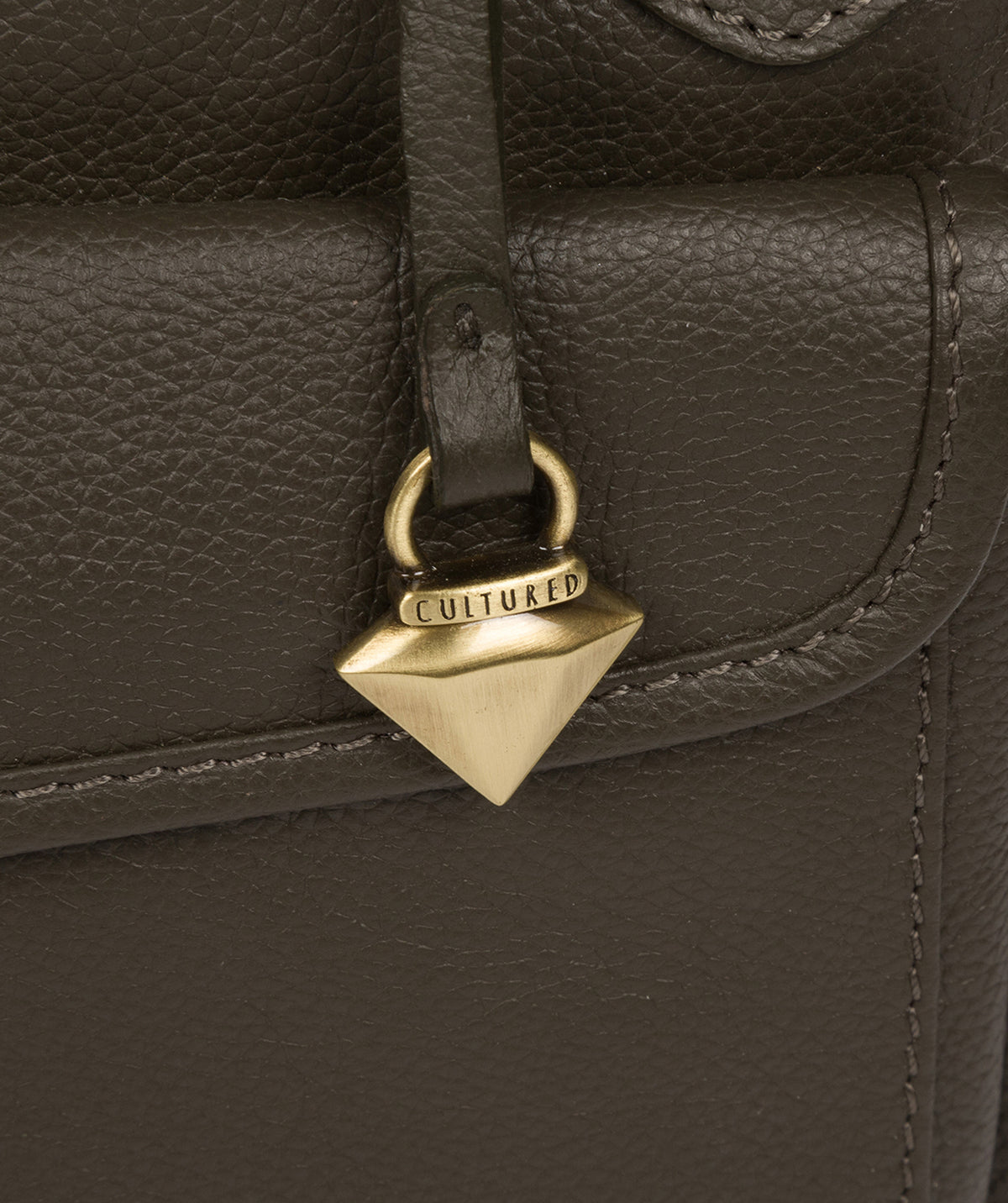 'Aria' Olive Leather Cross Body Bag image 6