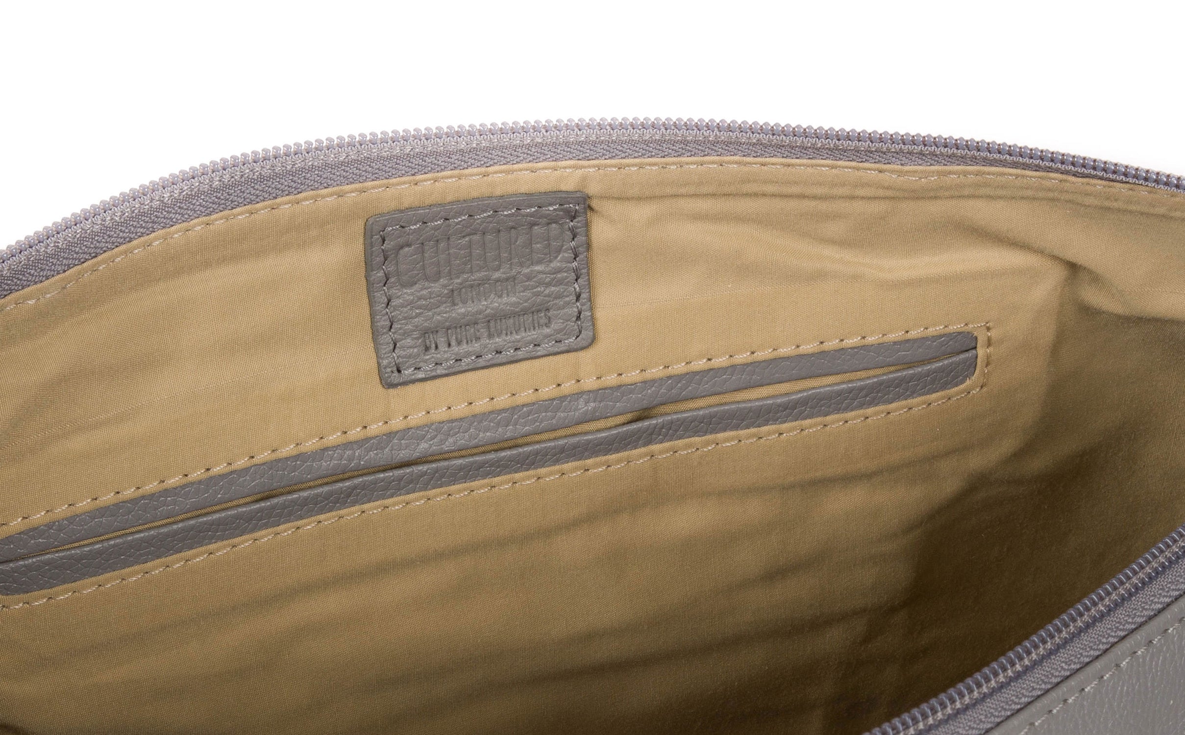 'Idelle' Silver Grey Leather Tote Bag image 4