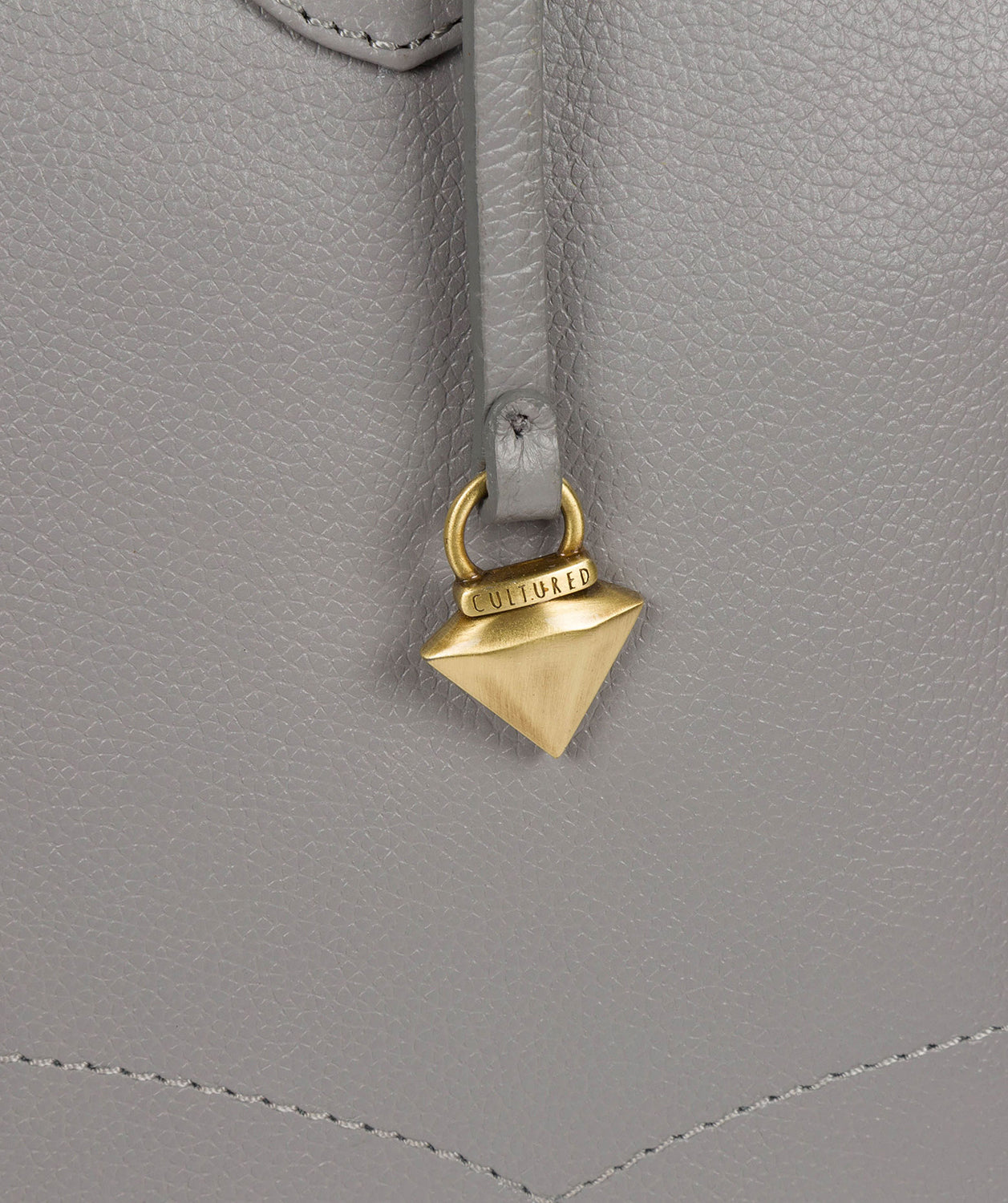 'Idelle' Silver Grey Leather Tote Bag image 5