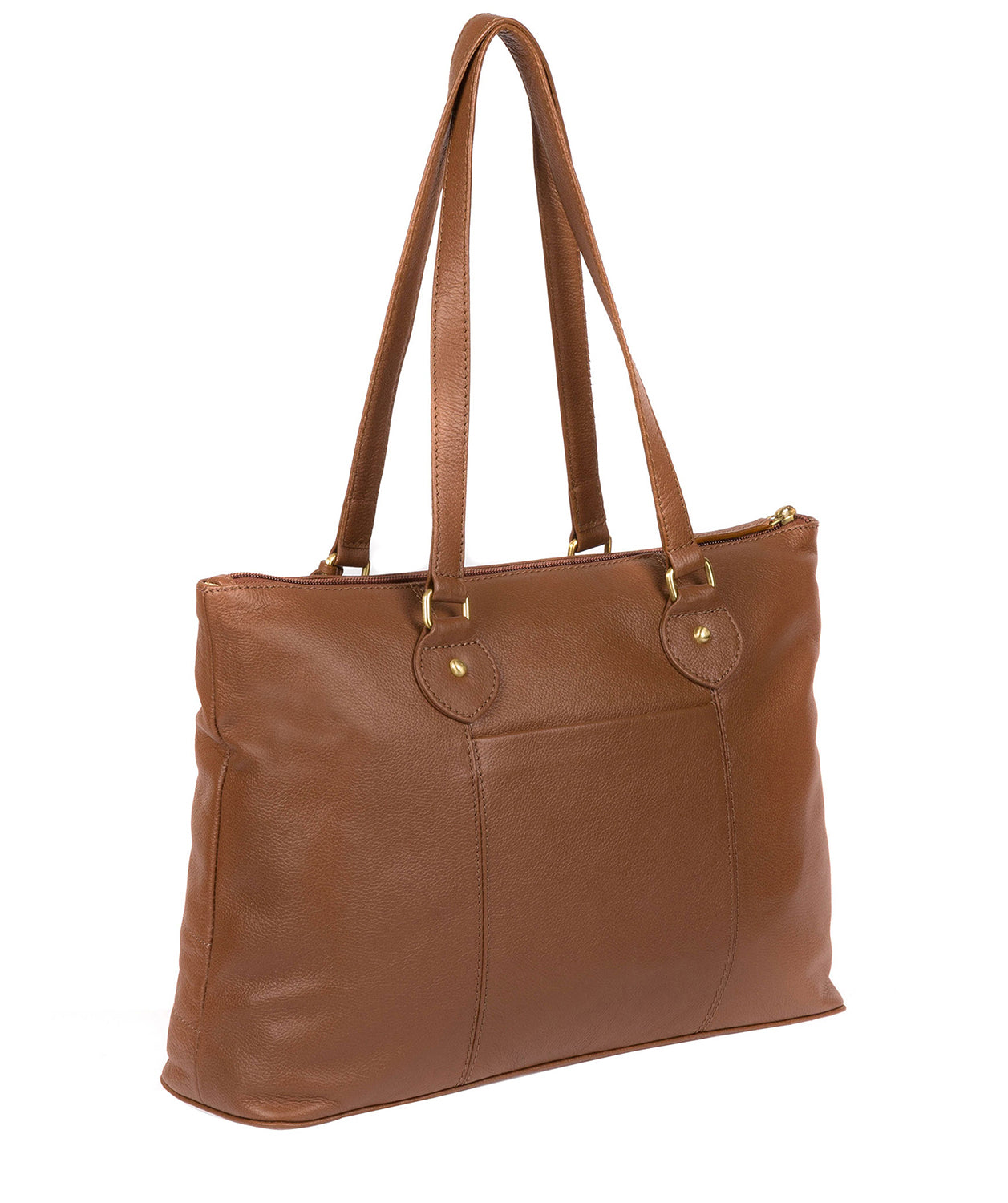 'Idelle' Tan Leather Tote Bag image 3