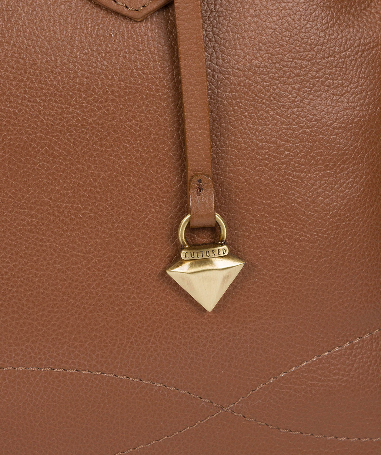 'Idelle' Tan Leather Tote Bag image 5