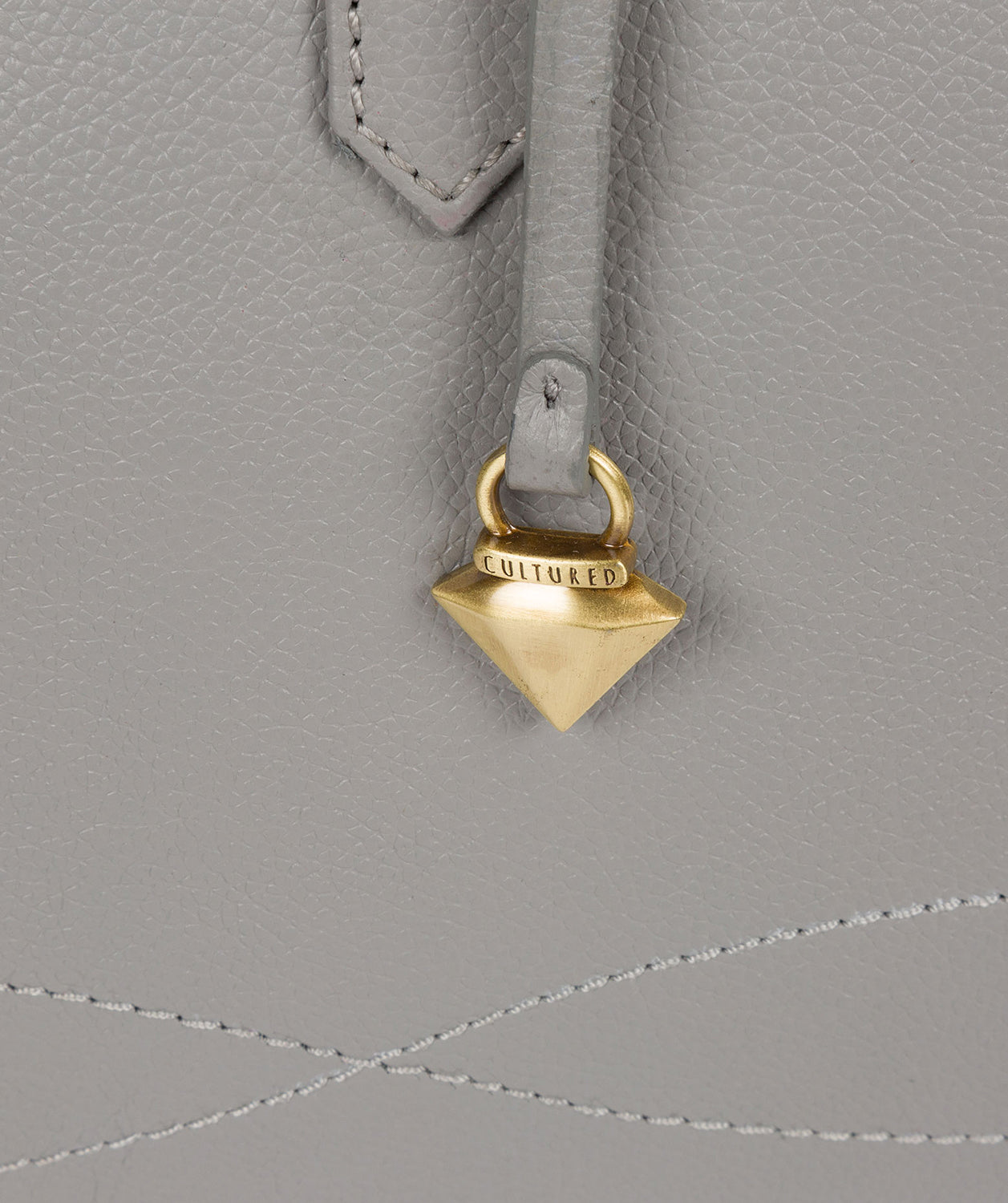 'Farah' Silver Grey Leather Tote Bag image 5