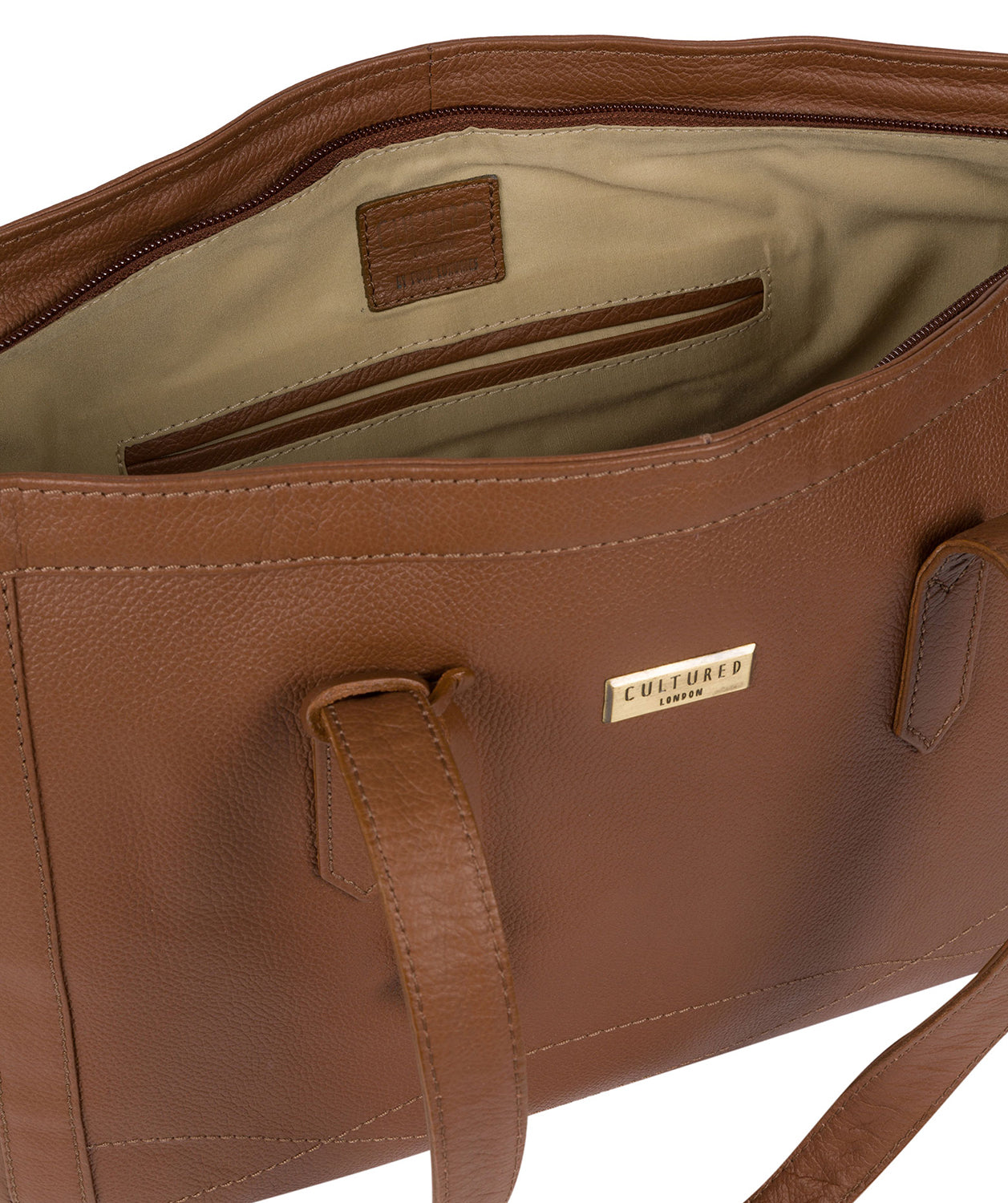 'Farah' Tan Leather Tote Bag Pure Luxuries London