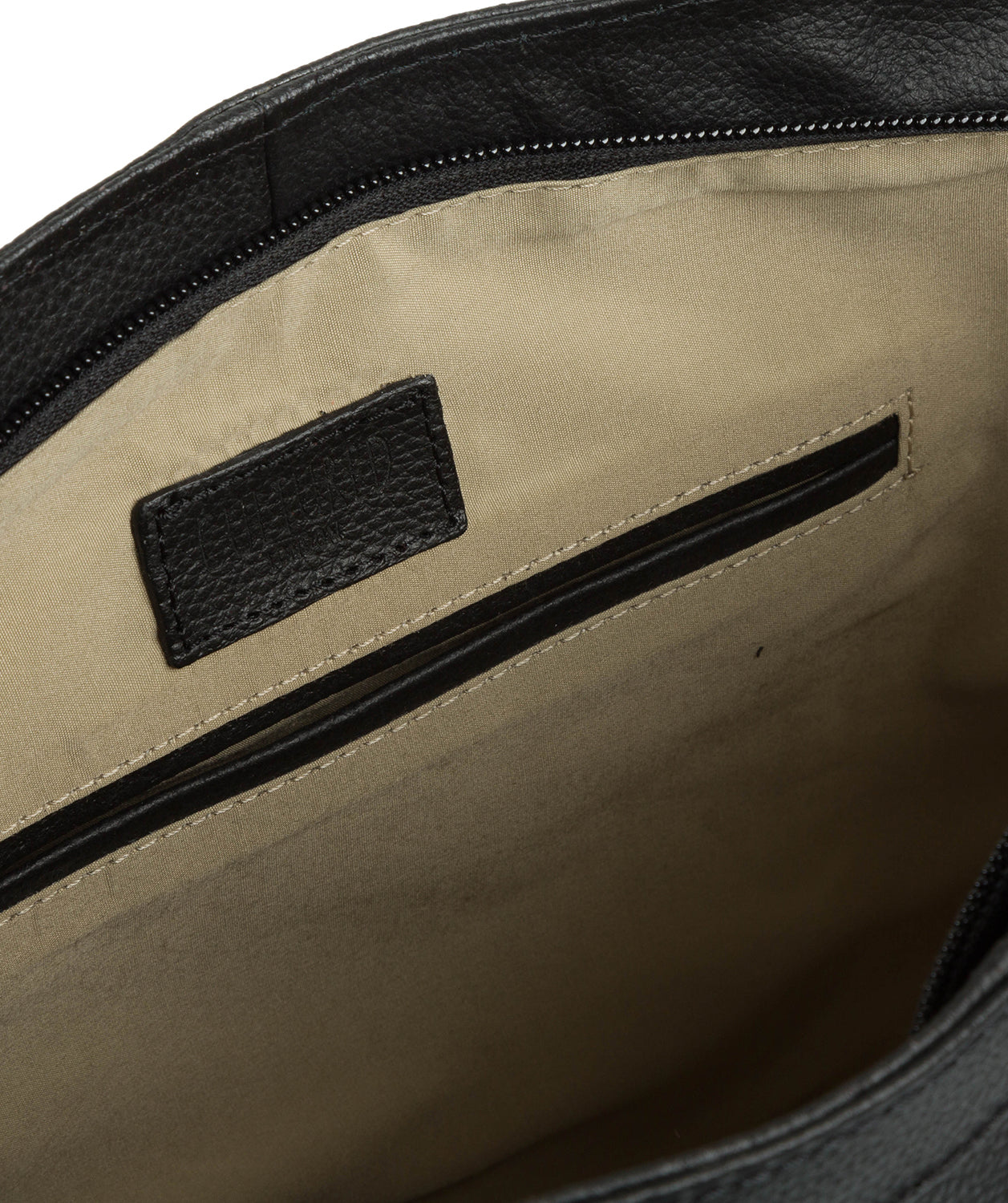 'Ferne' Black Leather Tote Bag