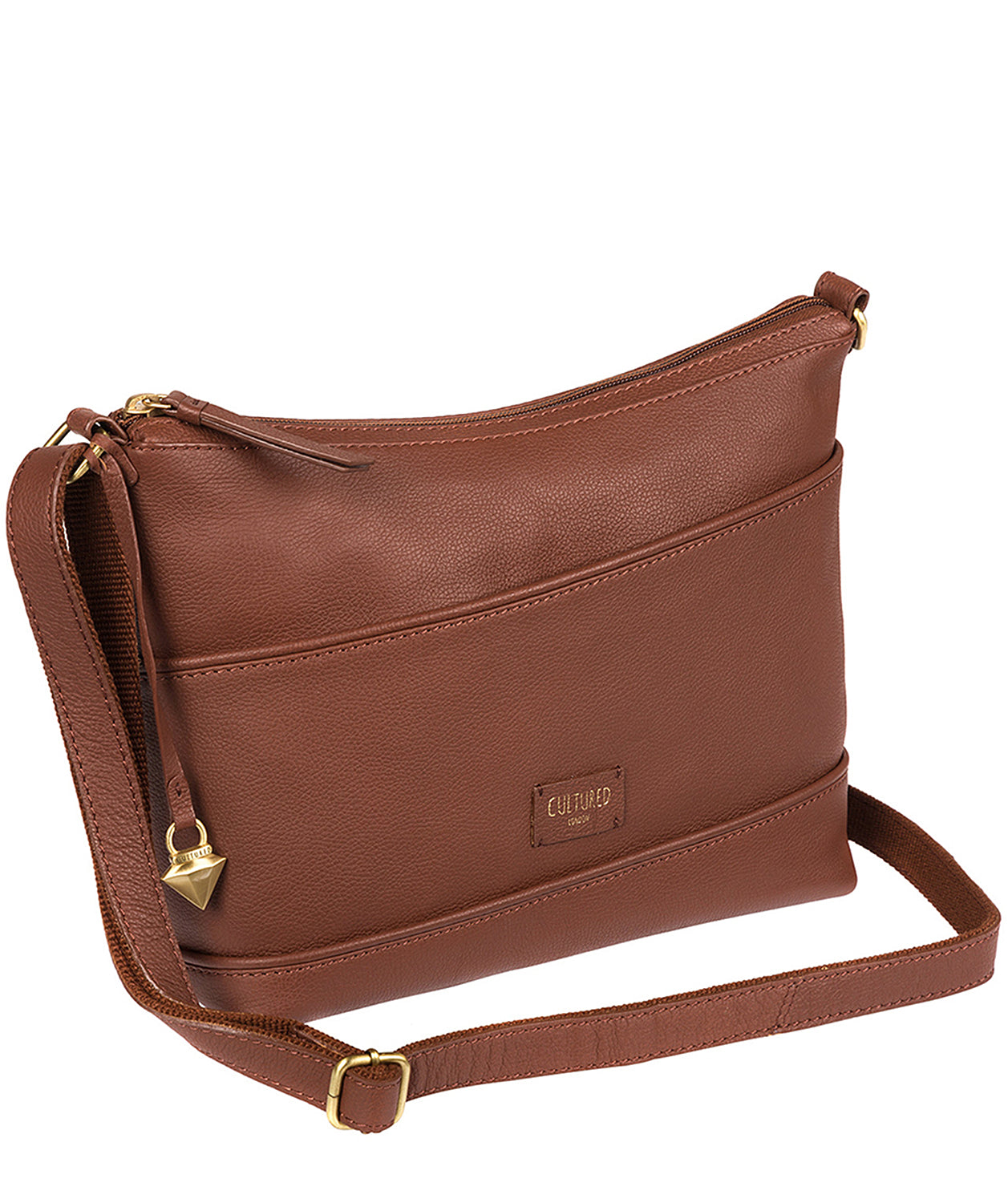 'Delilah' Sienna Brown Real Leather Bag