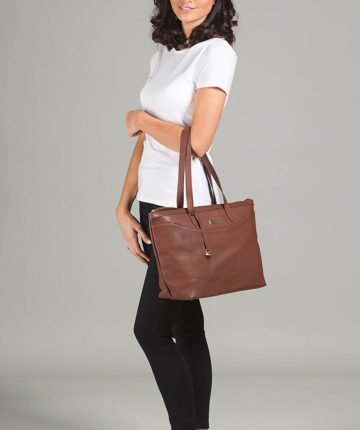 'Oriel' Soft Brown Leather Tote Bag