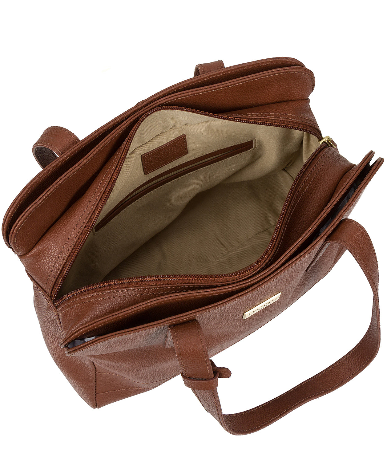 'Lorin' Sienna Brown Real Leather Handbag