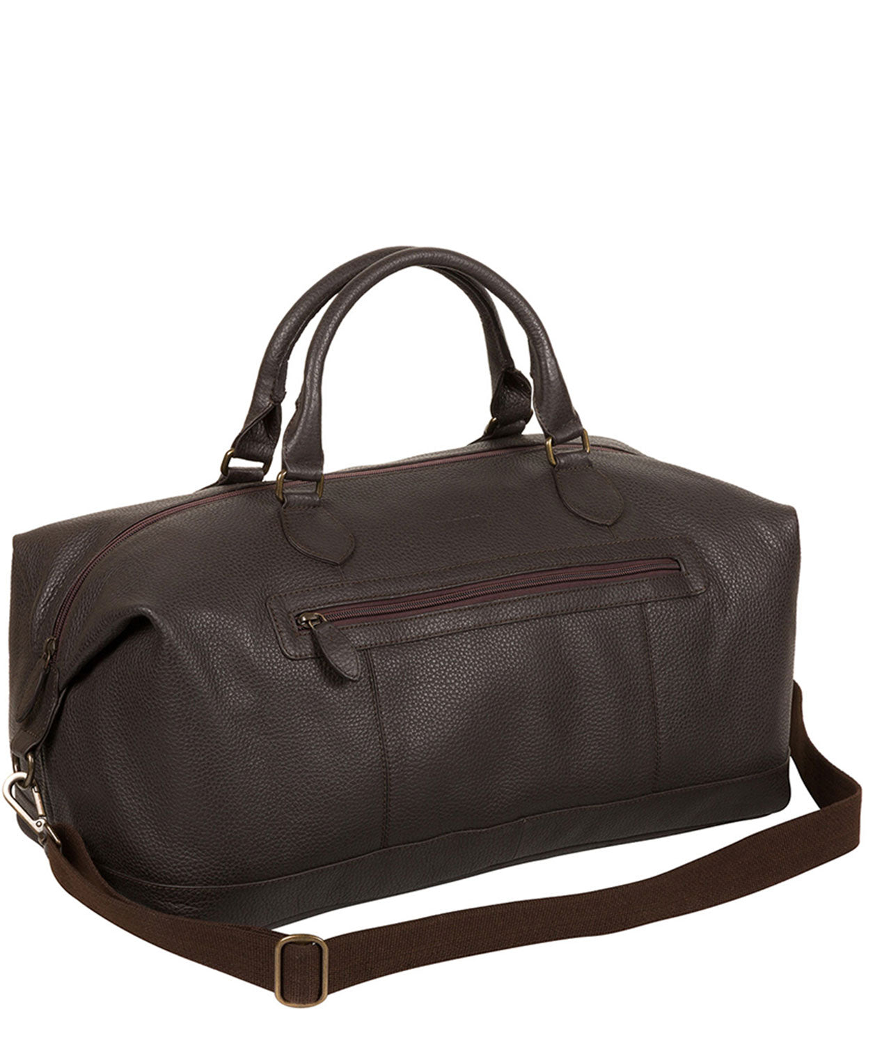 'Toure' Dark Brown Buffalo Leather Holdall