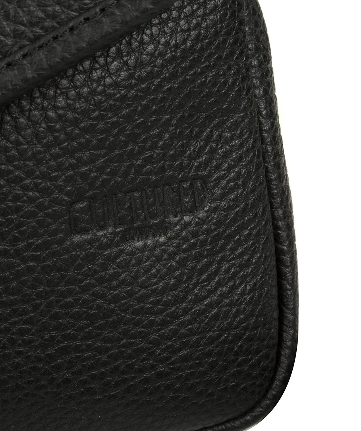 'Reaction' Black Leather Messenger Bag