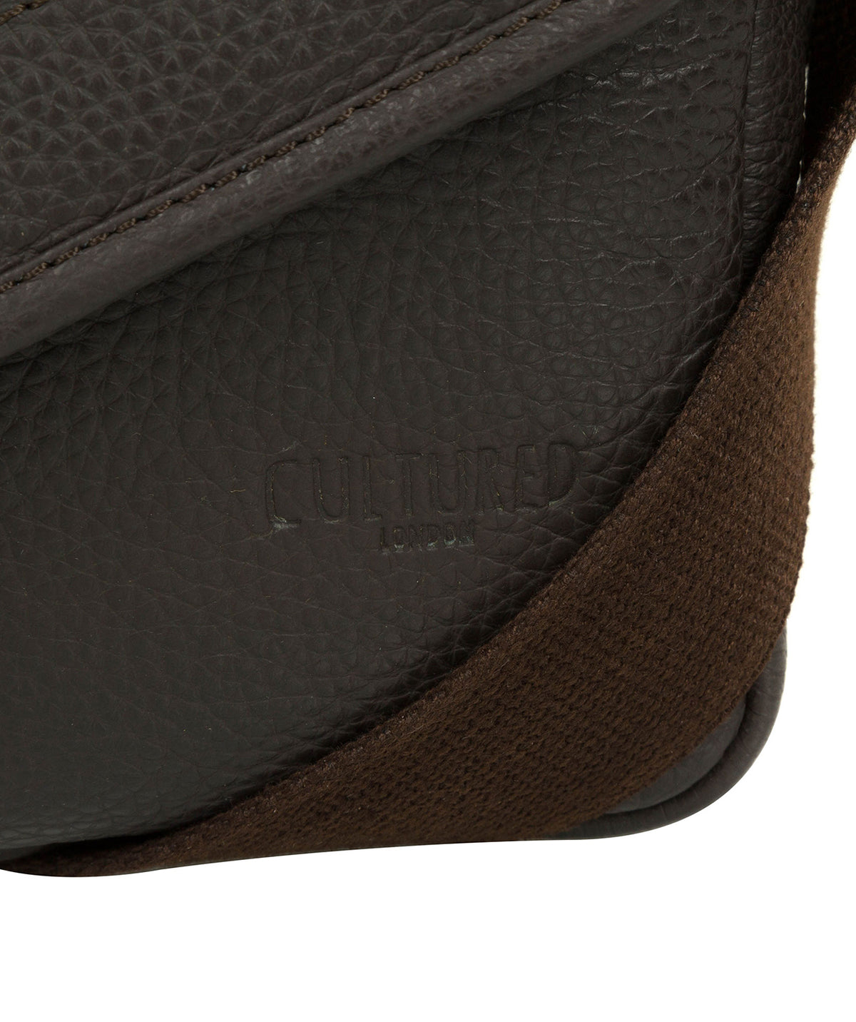 'Reaction' Dark Brown Natural Leather Messenger Bag