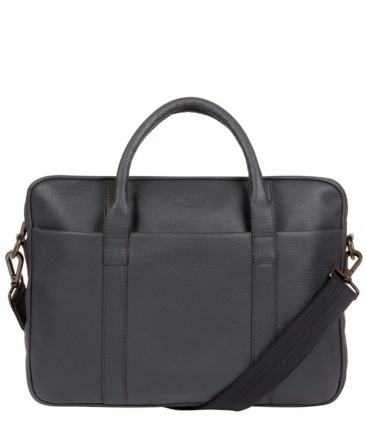 'Assignment' Dark Grey Leather Work Bag Pure Luxuries London