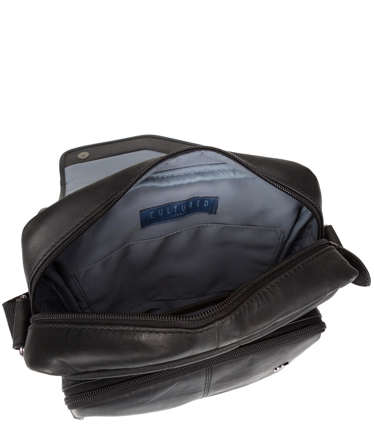 'Scene' Black Medium Leather Despatch Bag Pure Luxuries London