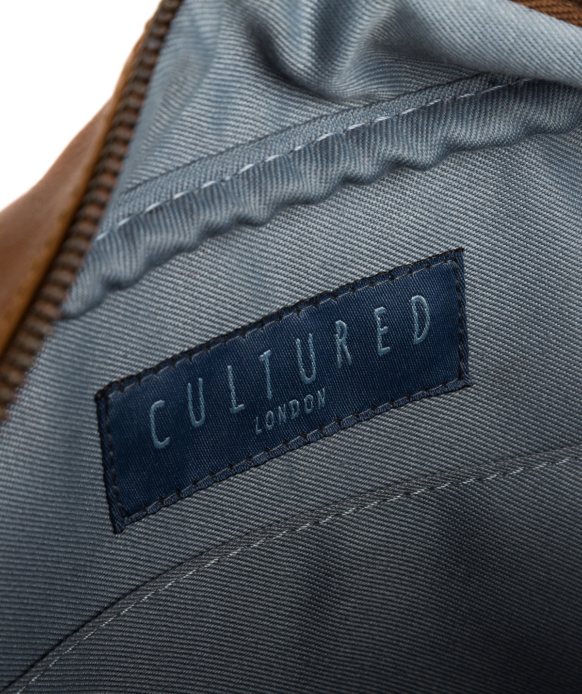 'Trek' Chestnut Leather Messenger Bag Pure Luxuries London