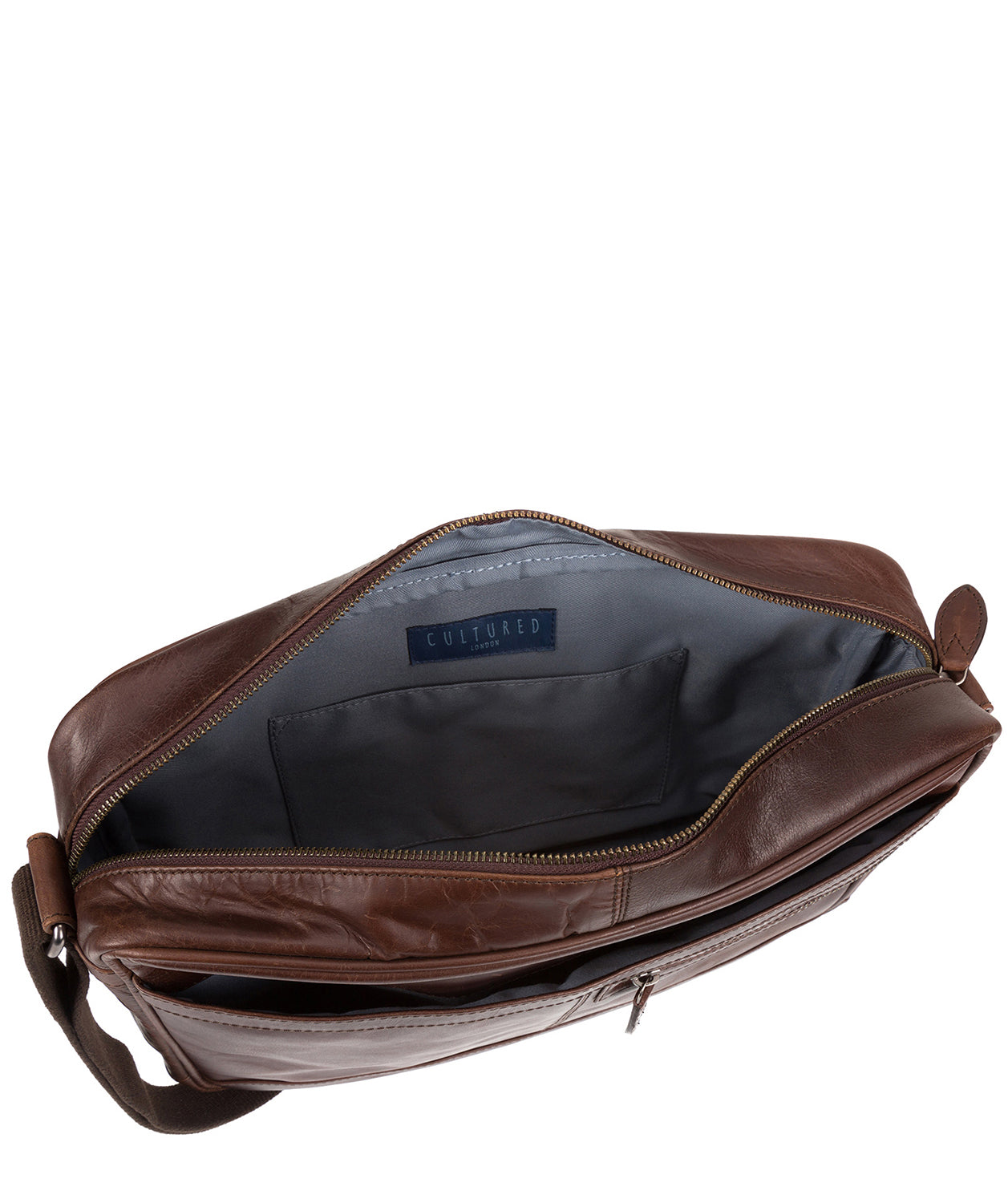 'Trek' Dark Brown Leather Messenger Bag
image 4