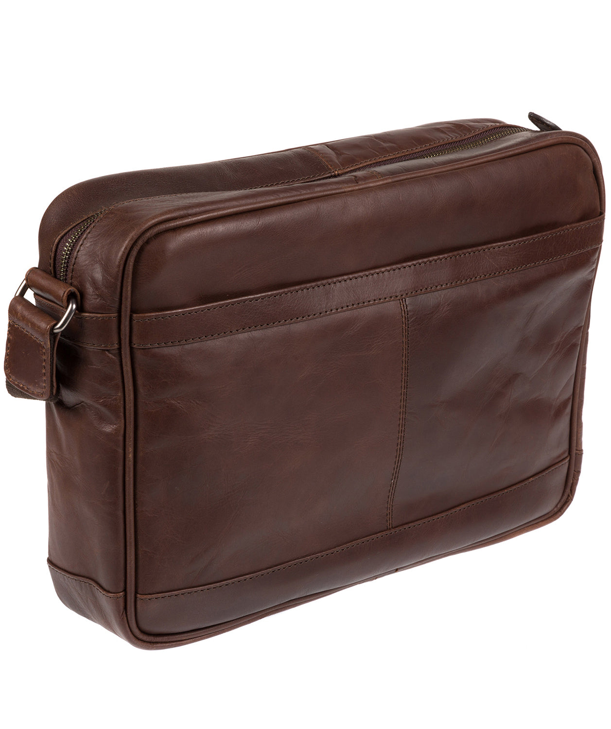 'Trek' Dark Brown Leather Messenger Bag
image 5