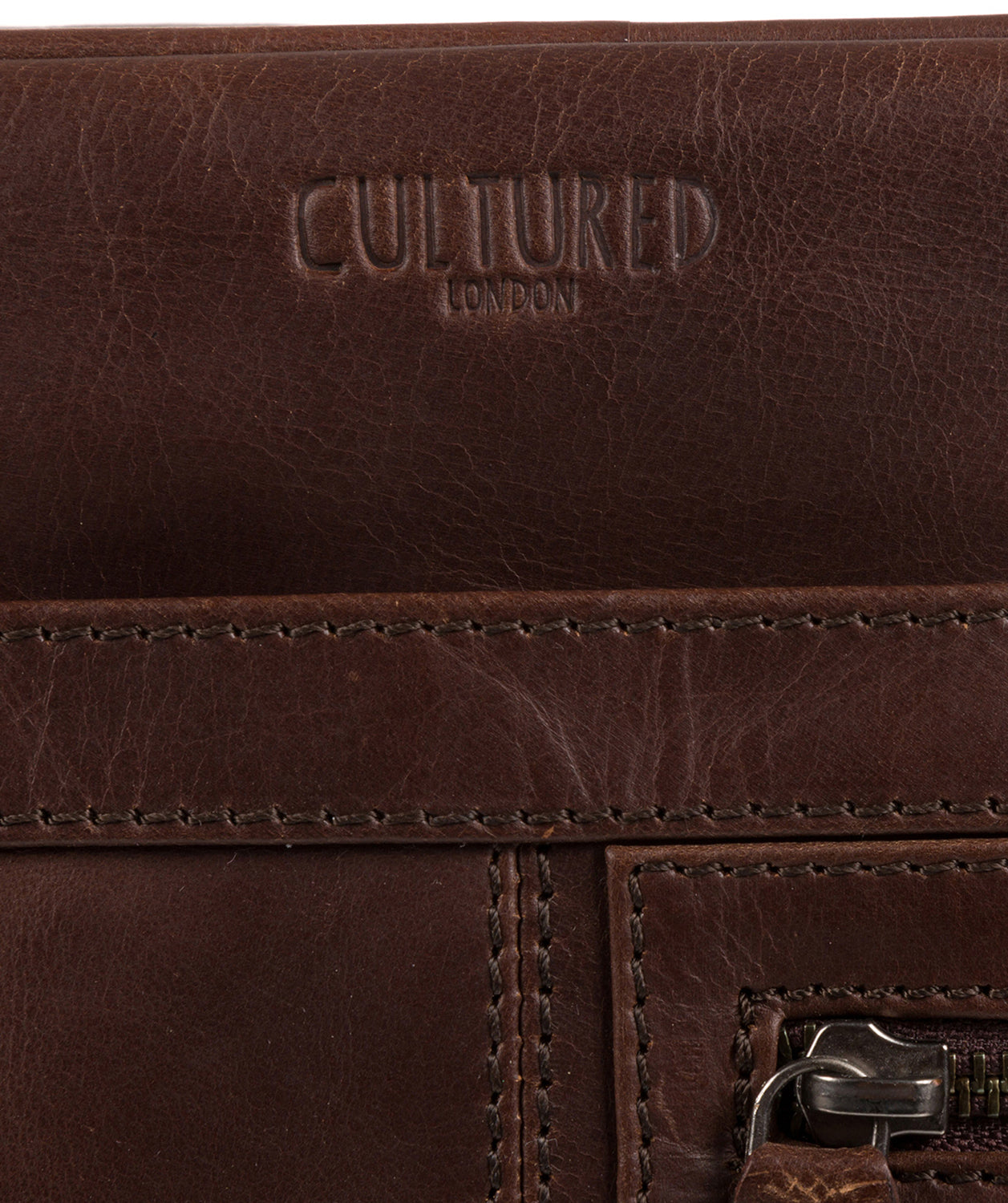 'Trek' Dark Brown Leather Messenger Bag
image 6