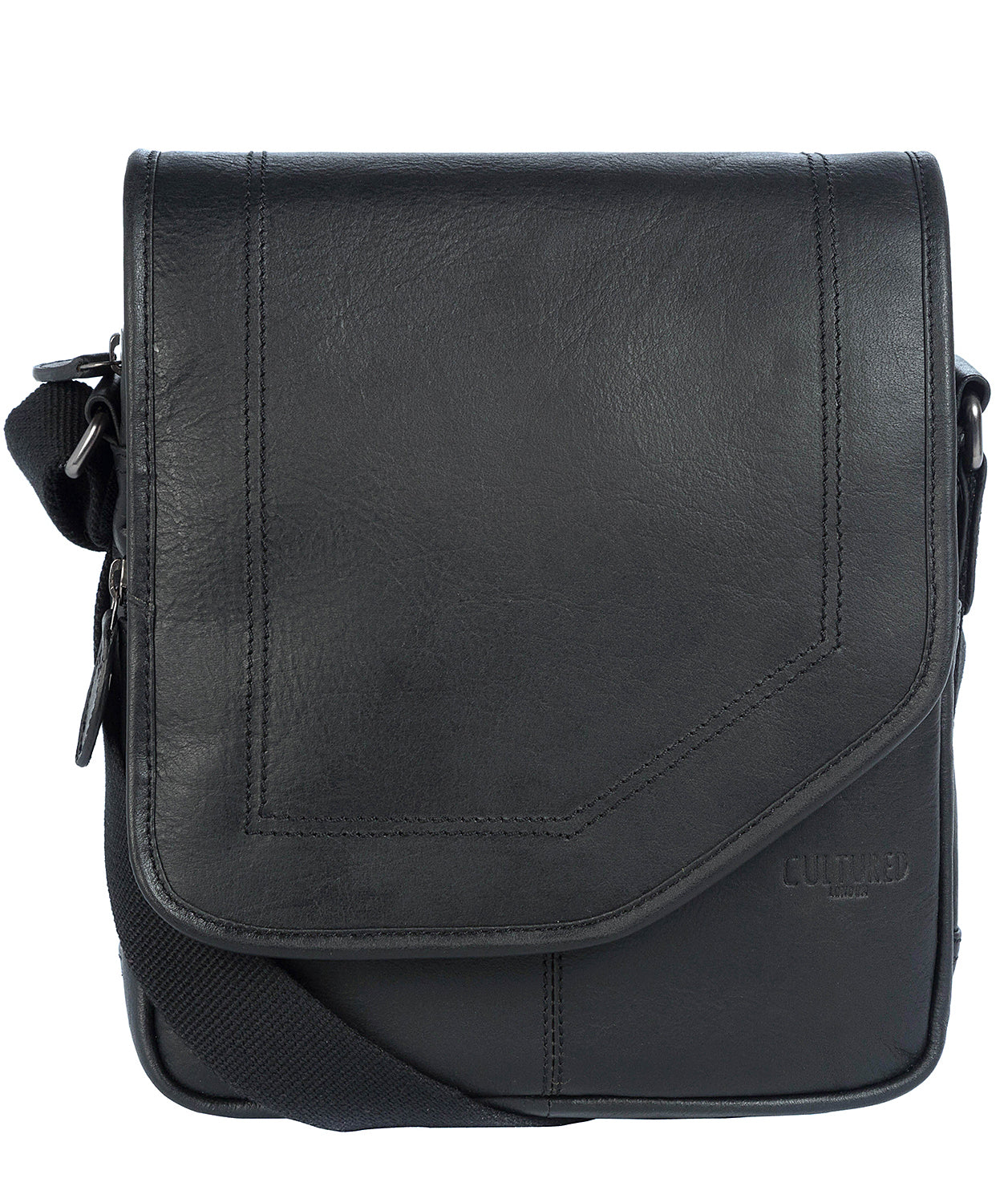 'Trip' Black Leather Despatch Bag
