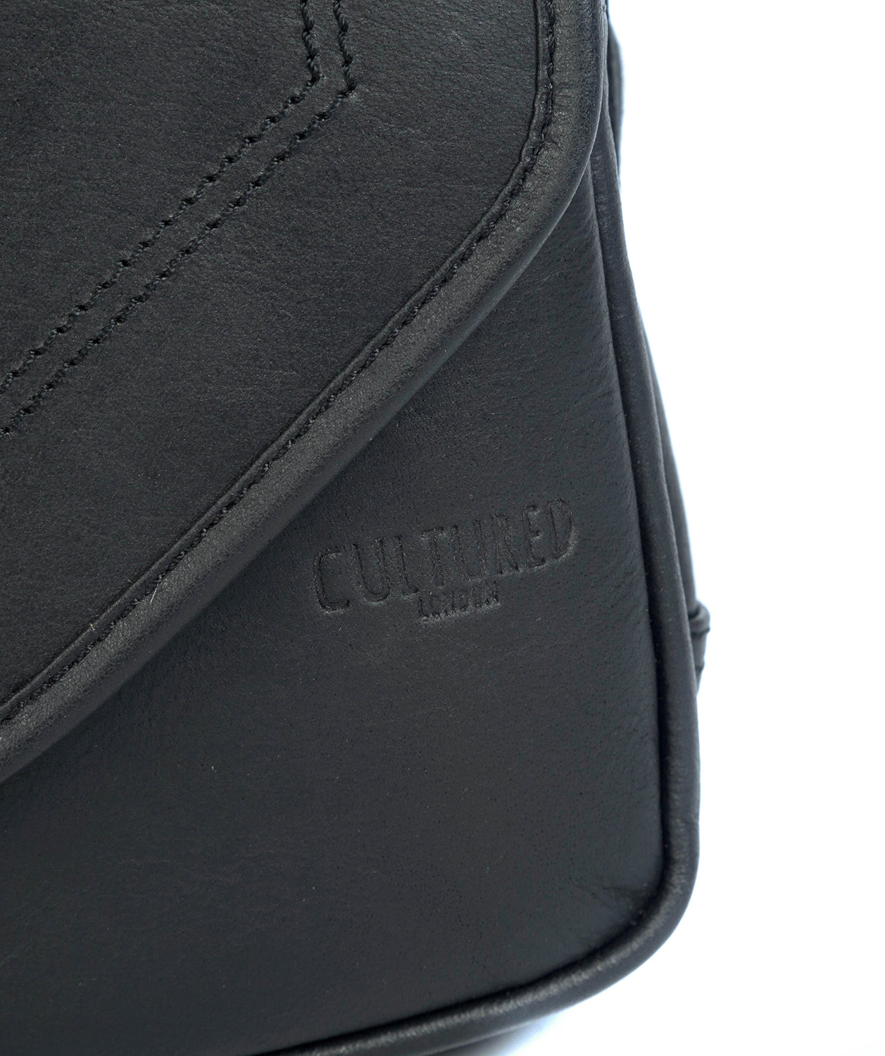 'Trip' Black Leather Despatch Bag