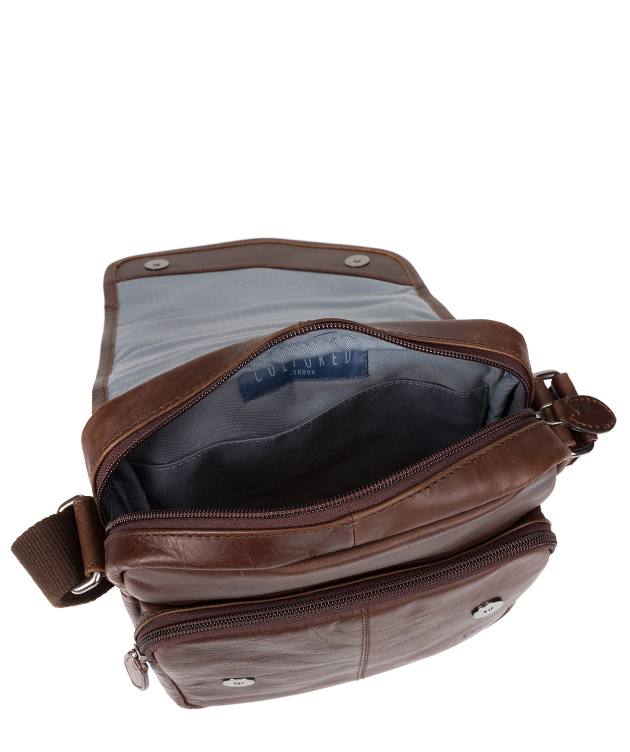 'Trip' Dark Brown Small Leather Despatch Bag Pure Luxuries London